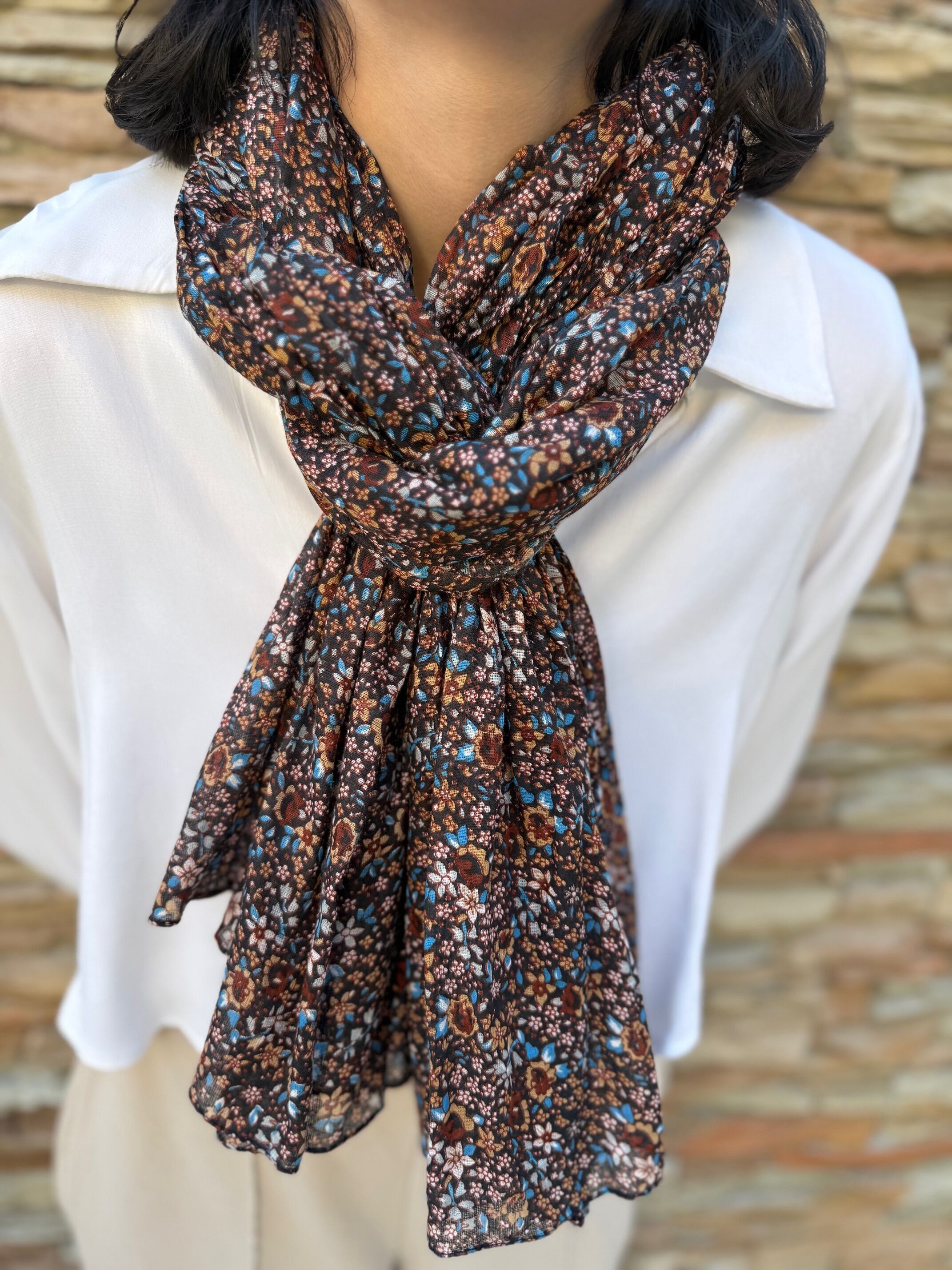 Liberty print women's scarf, 100% Indian cotton