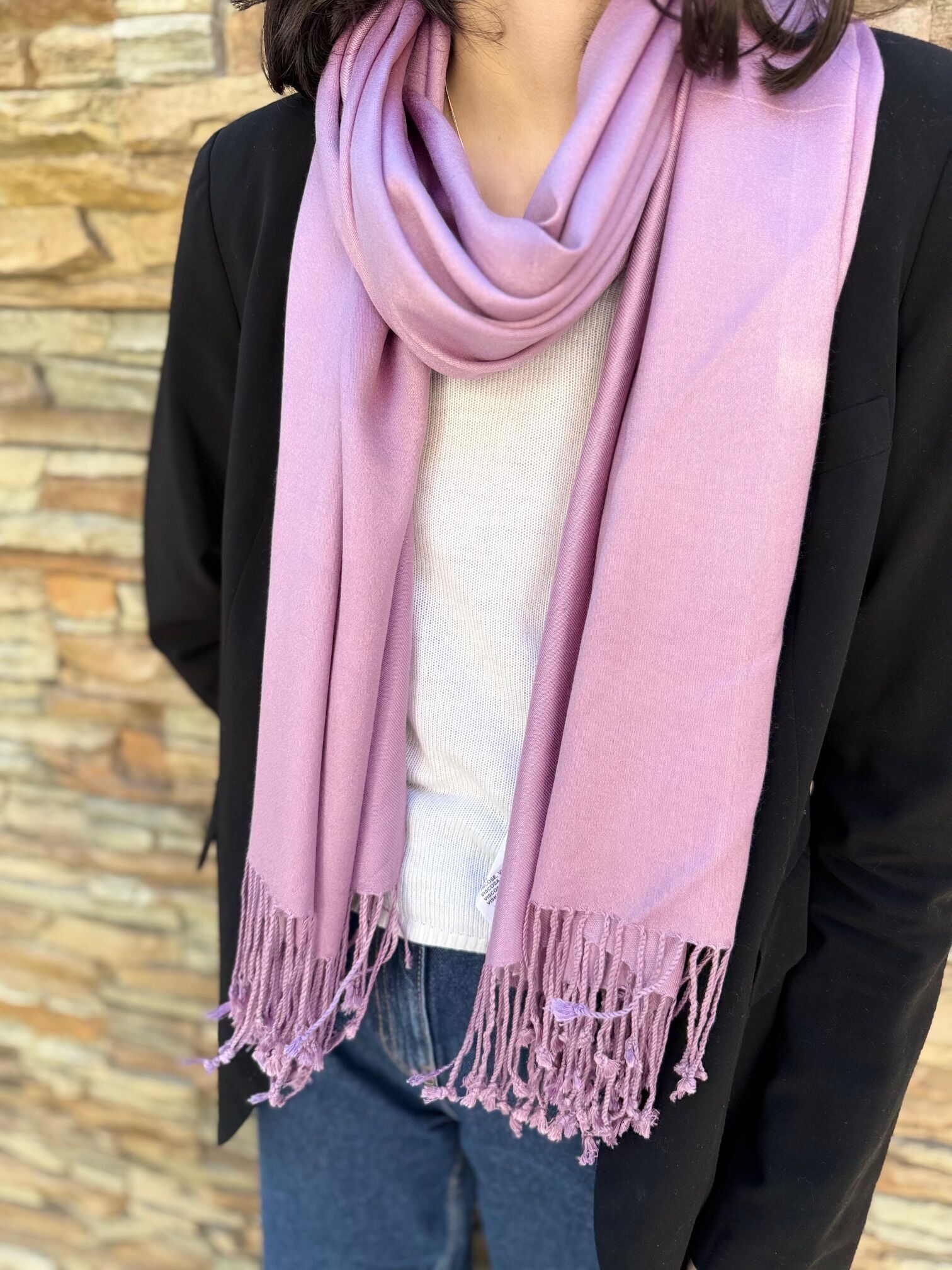 Estola de satén liso – 100% viscosa – 70x180 cm