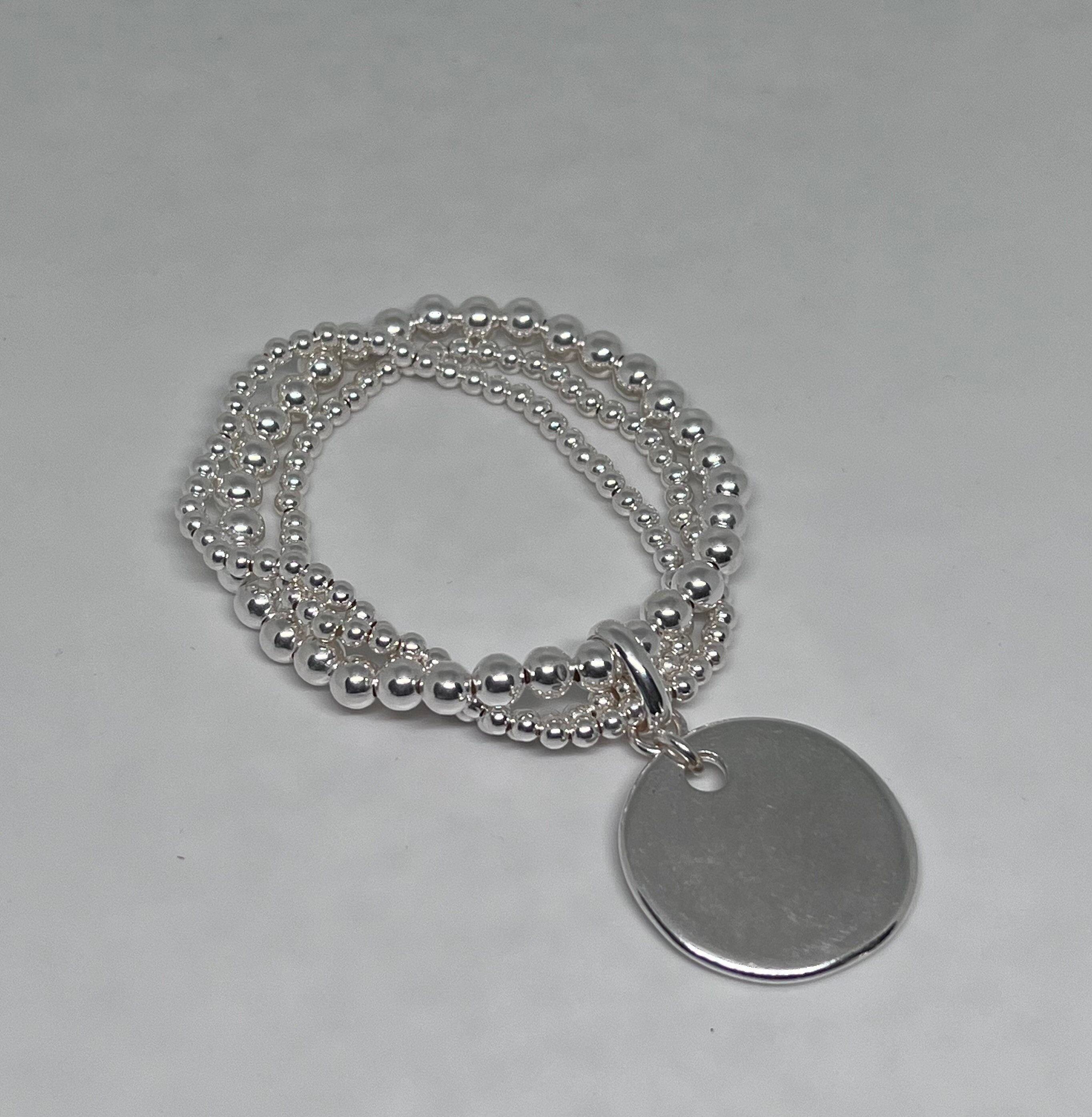 Bracciale di perle a 3 fili in argento 925