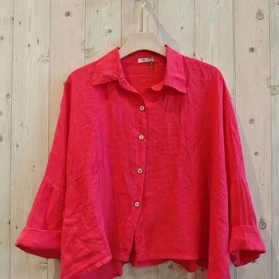 RIF 14749 CAMICIA CORTA 100% LINO