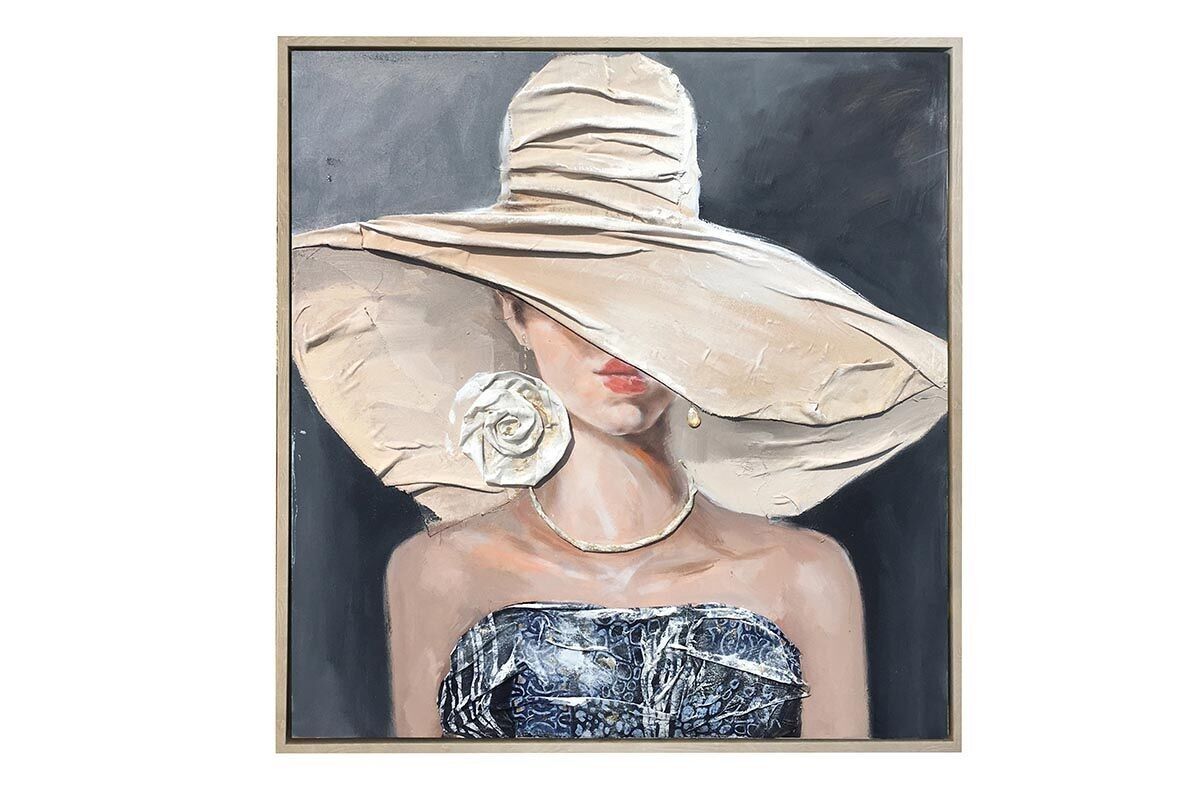 TA7116 - DIPINTO DONNA CON CAPPELLO - GALLERIA
