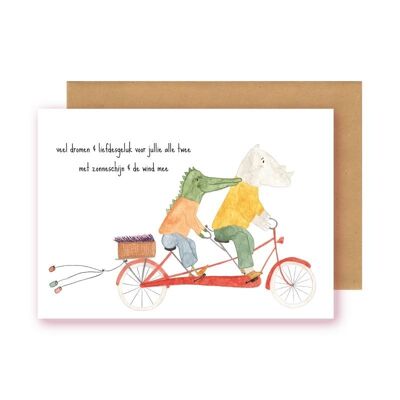 Postkaart - fietskoppel