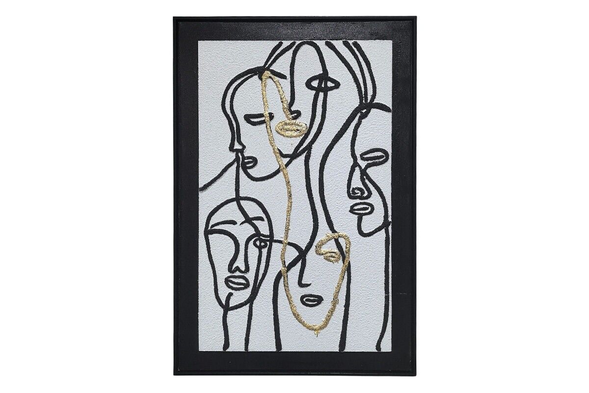 TA7122 - THIN FACES PITTURA TEXTURED BIANCO/NERO - GALLERIA