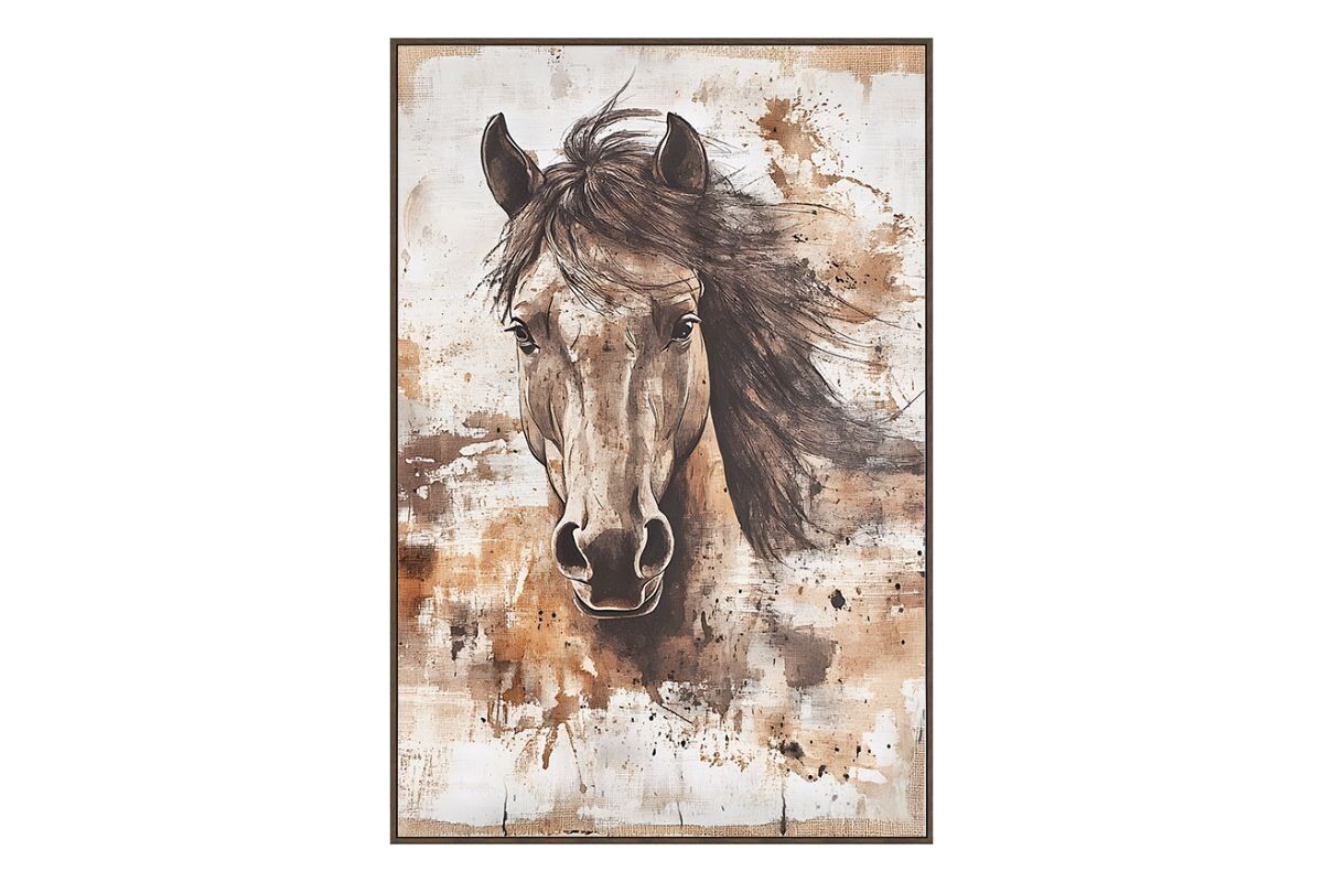 TA7129 - PITTURA CON TEXTURE DI CAVALLO MOCHA - GALLERIA