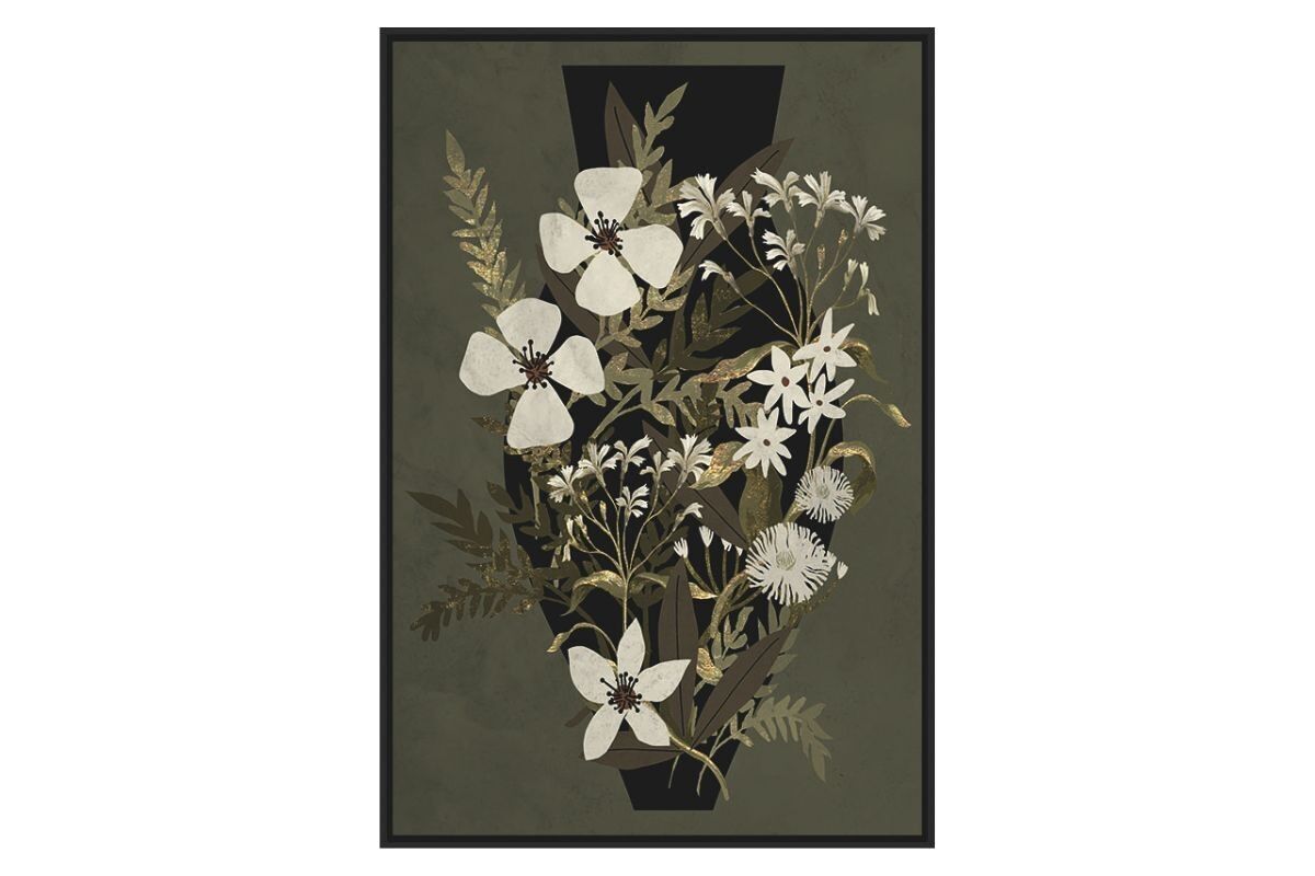 TA7131 - DIPINTO DI BARATTOLO DI FIORI CON TEXTURE - GALLERIA