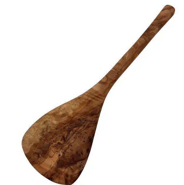 Spatola Turner L.30 cm fine leggermente curvato in legno d'ulivo