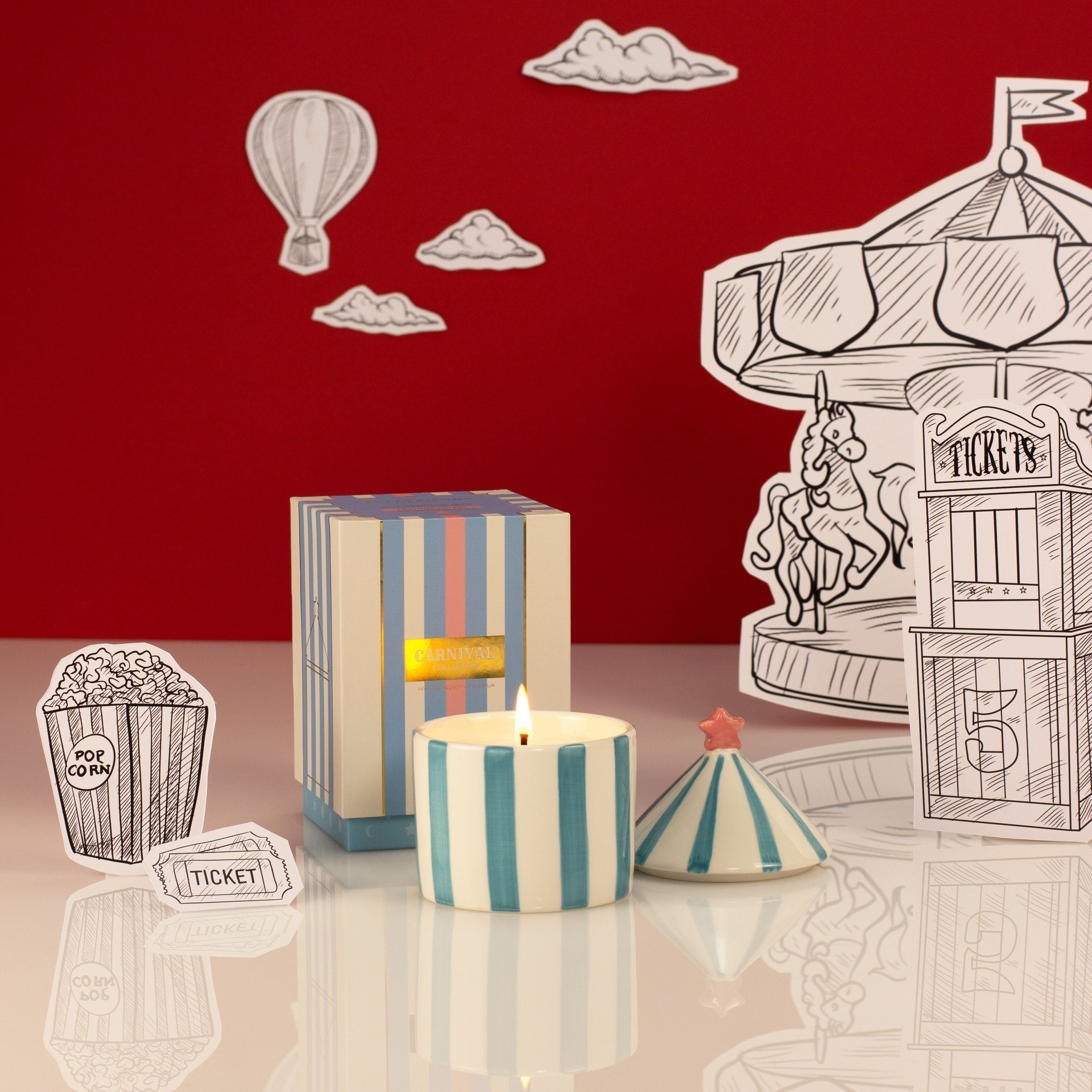 Karneval: Acrobat Blue Candle - Aktivkohle & Matcha