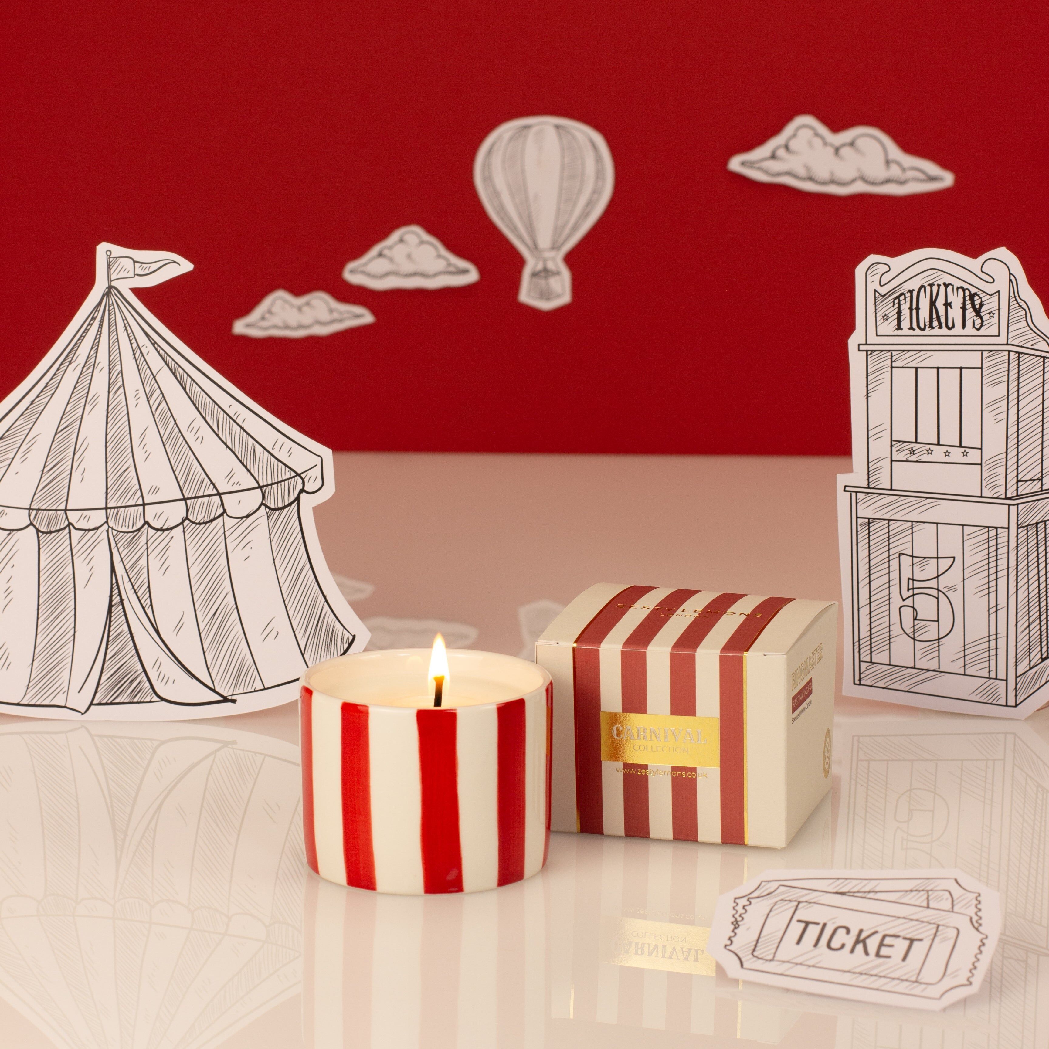 Karneval: Ringmaster Rote Votivkerze - Pflaume & Granatapfel