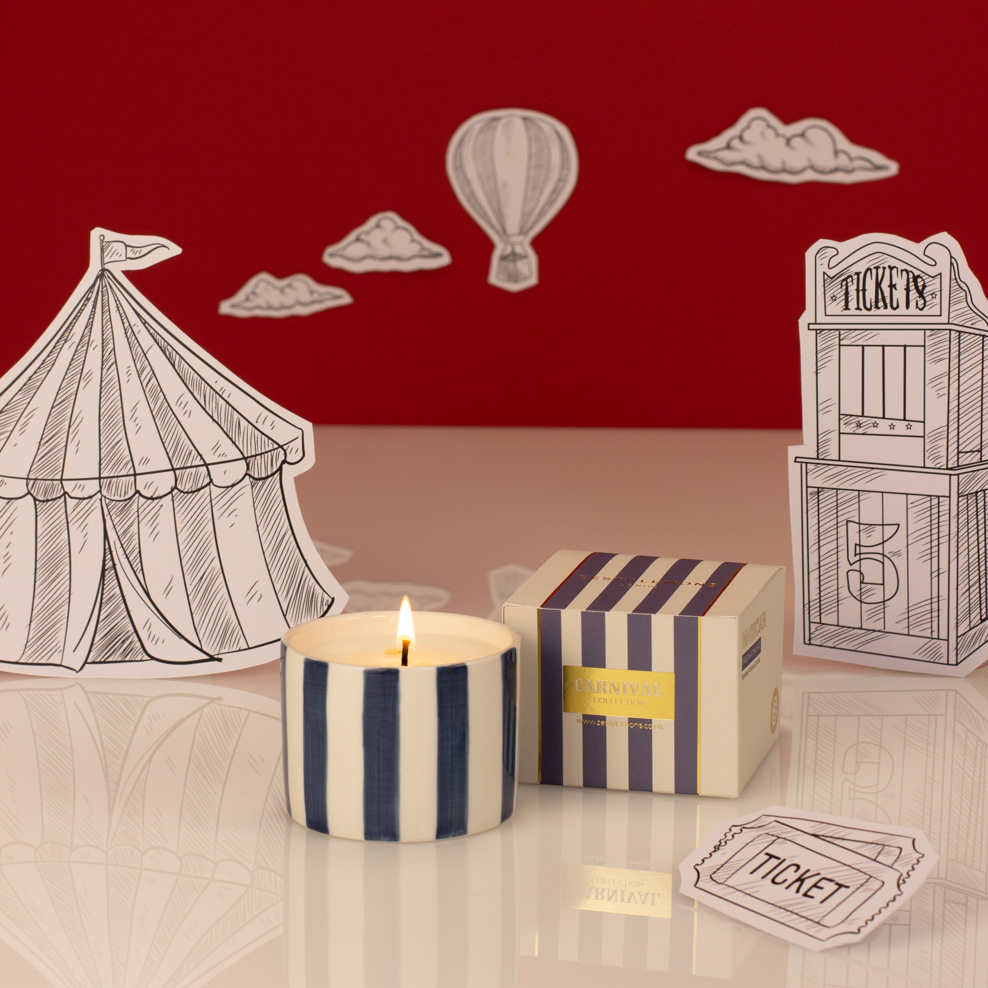 Carnaval: Vela votiva Magician Navy - Oud y cuero