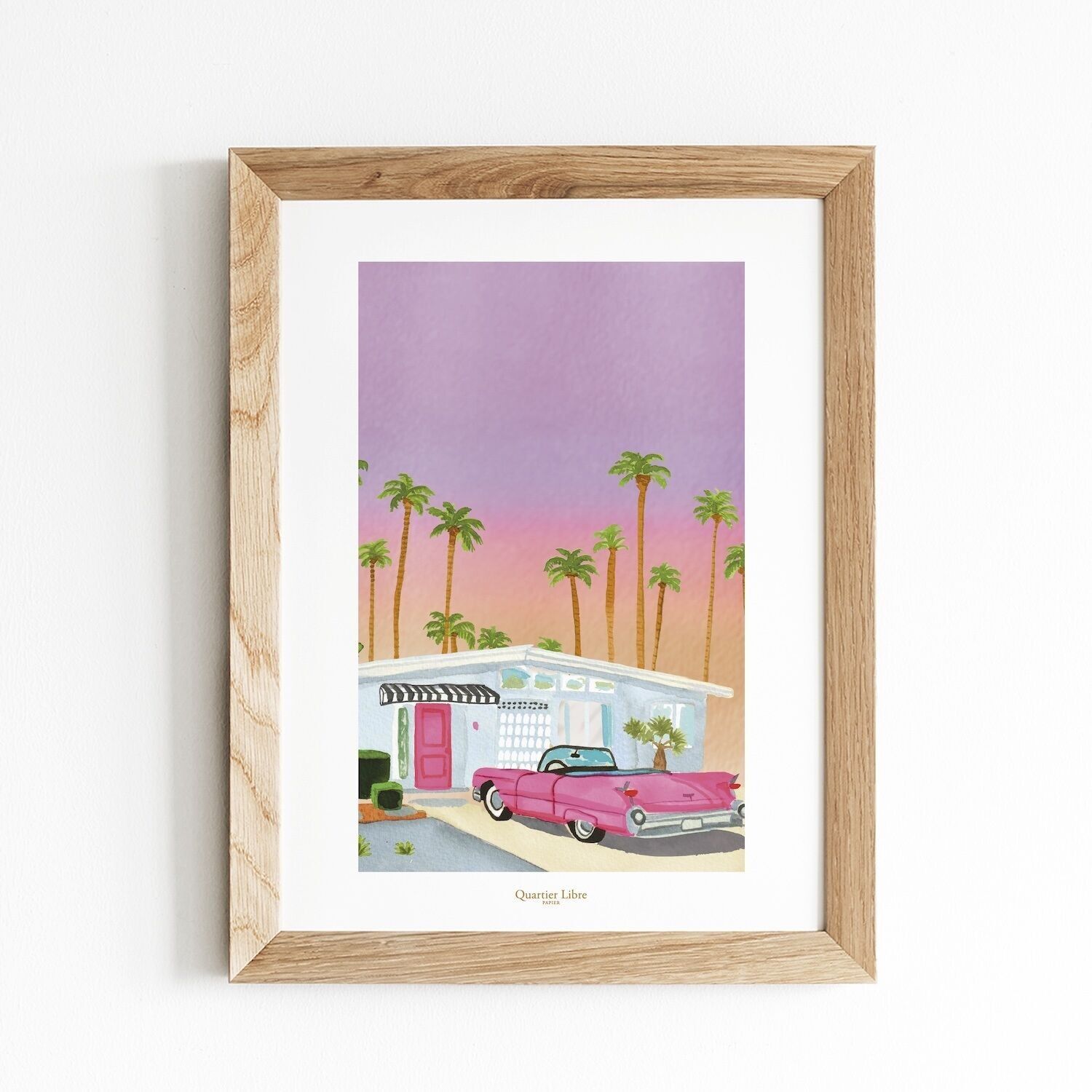 Affiche A4 Palm Springs Quartier Libre