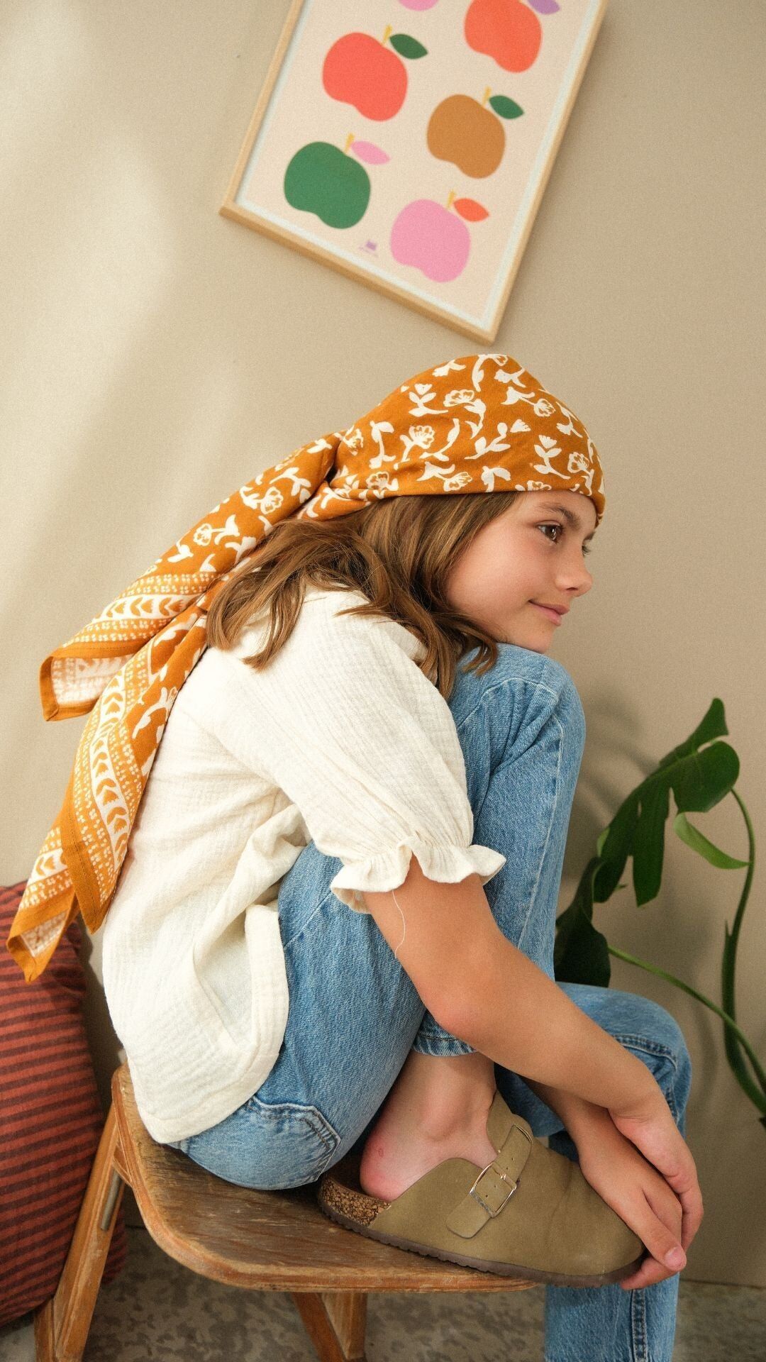 Bufanda de azafrán de Mumbai para adultos