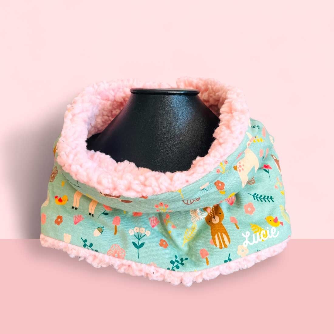 Calentador de cuello para niña elástico y cálido para el invierno - Fabricado en Francia