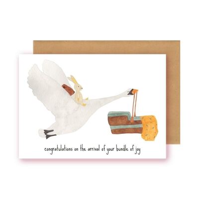 Postkaart - arrival of your bundle of joy
