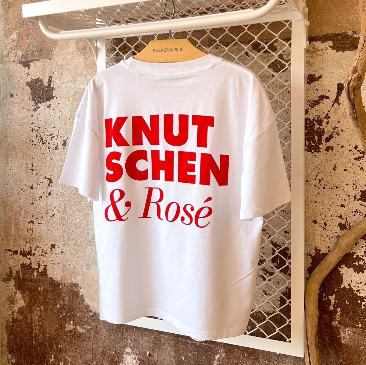 Kissing & Rosé - T-shirt oversize blanc