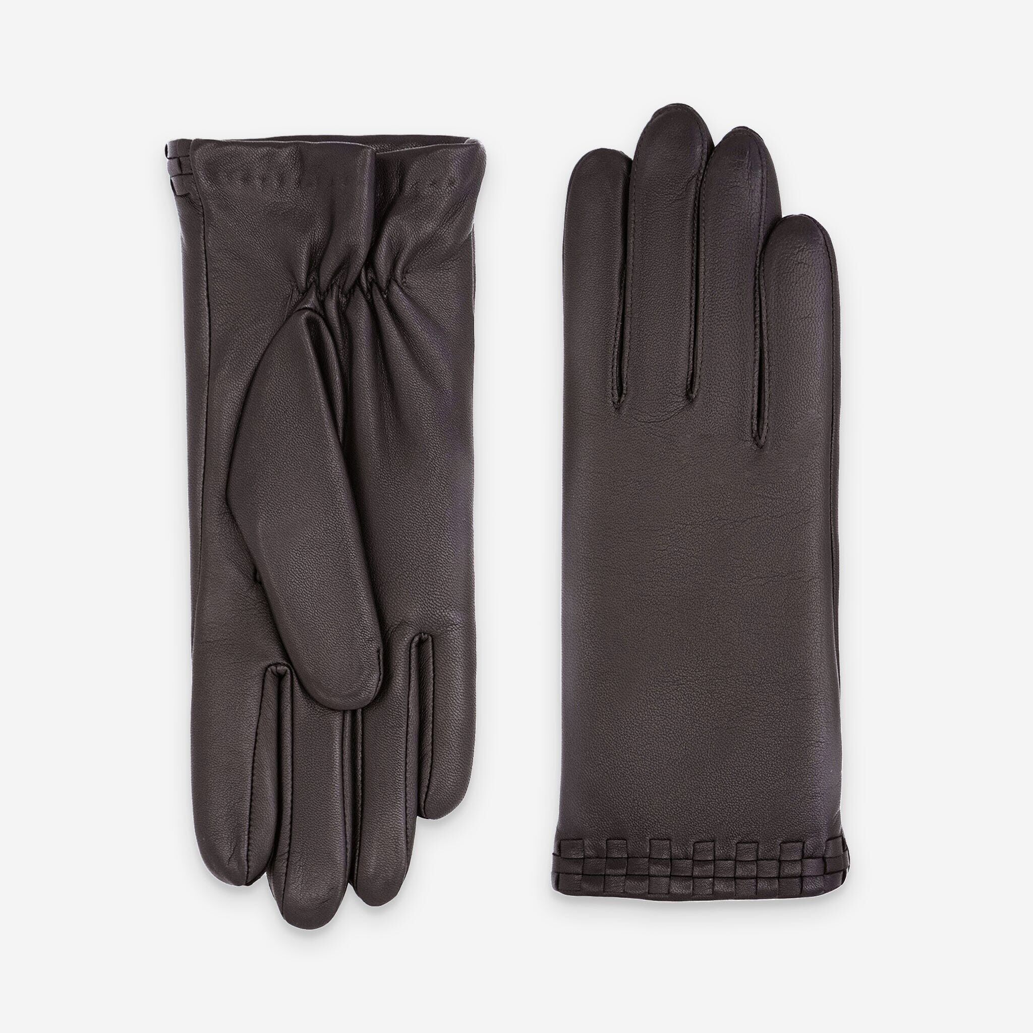 Gants cuir agneau-100% polyester (polaire)-61035PO