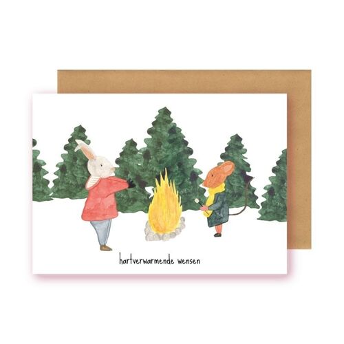 Postkaart - hartverwarmende wensen