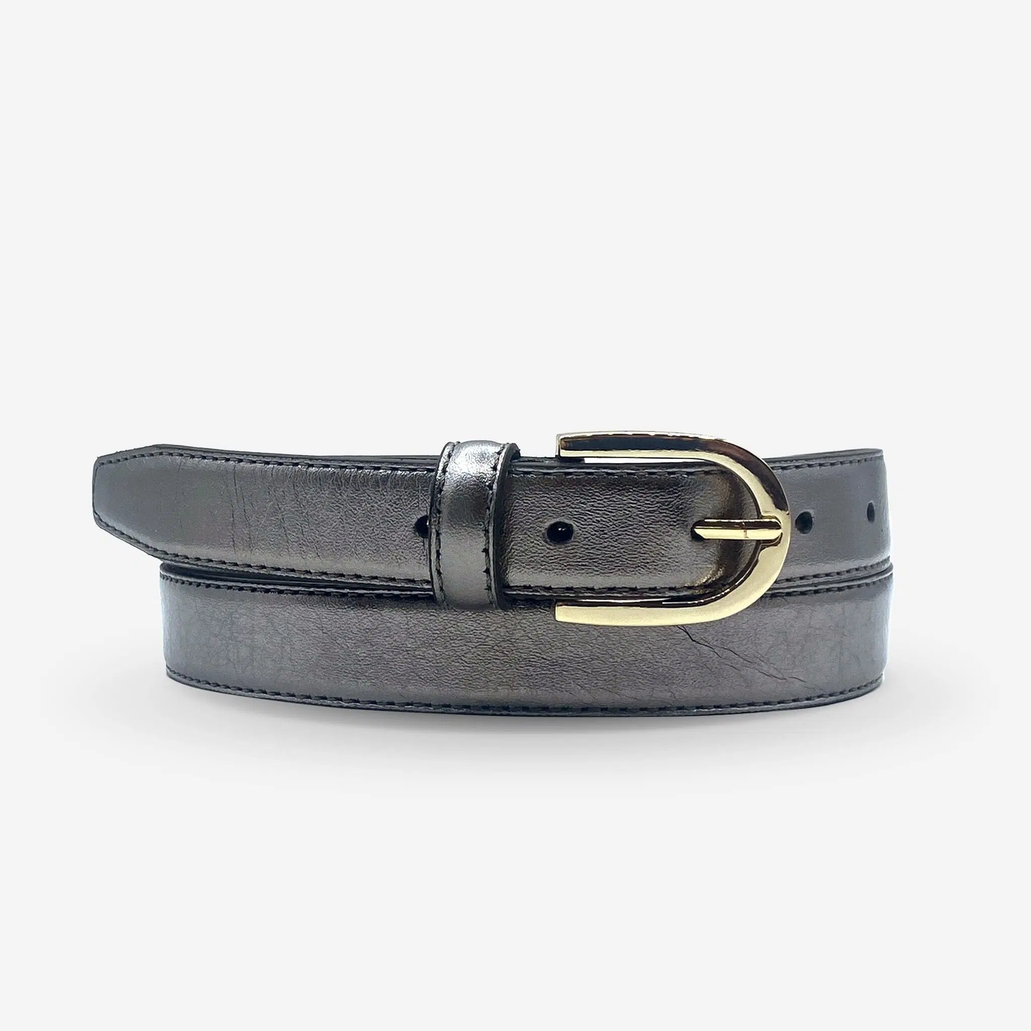 Amazon Essentials Damen-Gürtel Aus Geflochtenem Leder – Flexibel Anpassbar, 3,2 Cm Breit, Metall-Schnalle