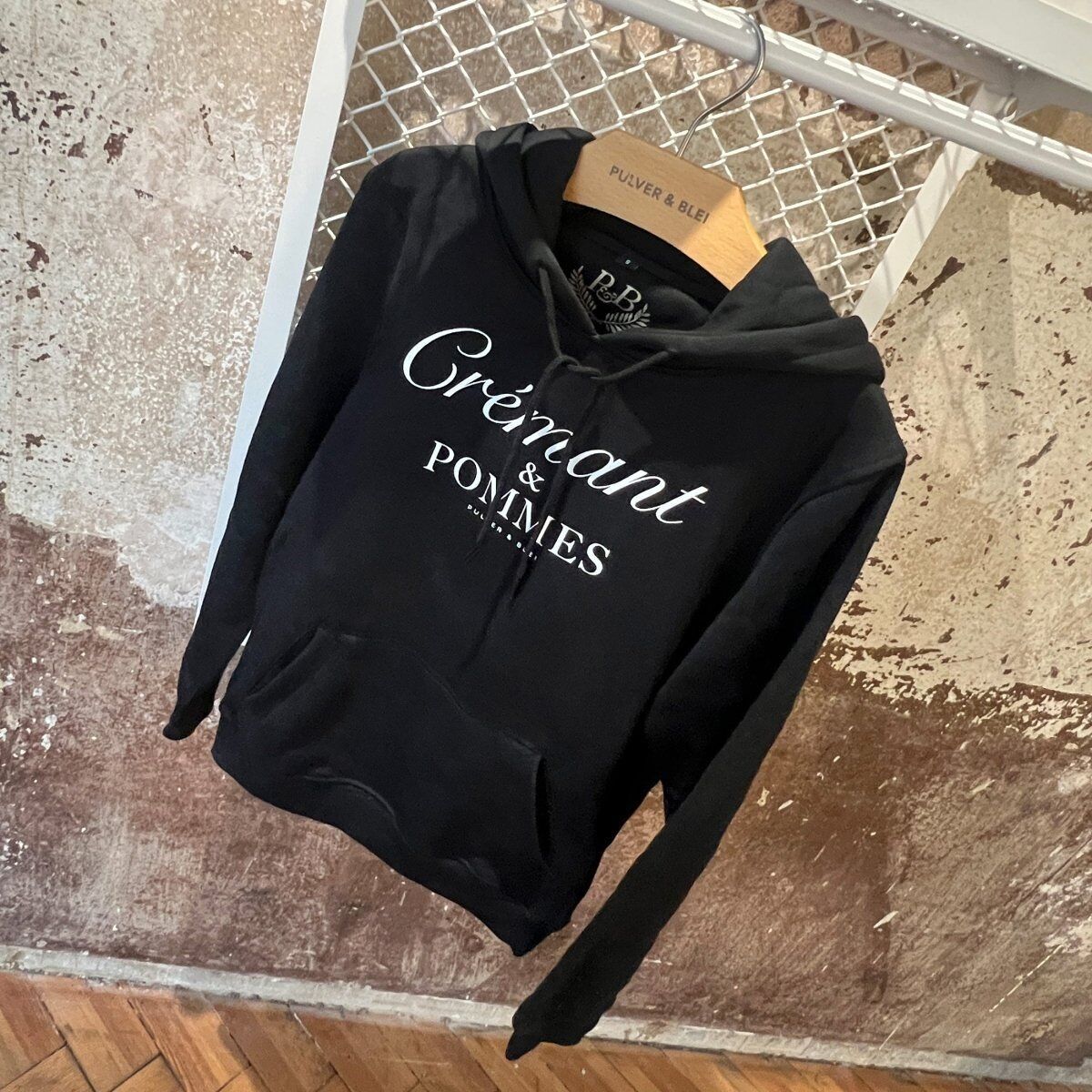 Crémant & Fries - Sudadera unisex negra