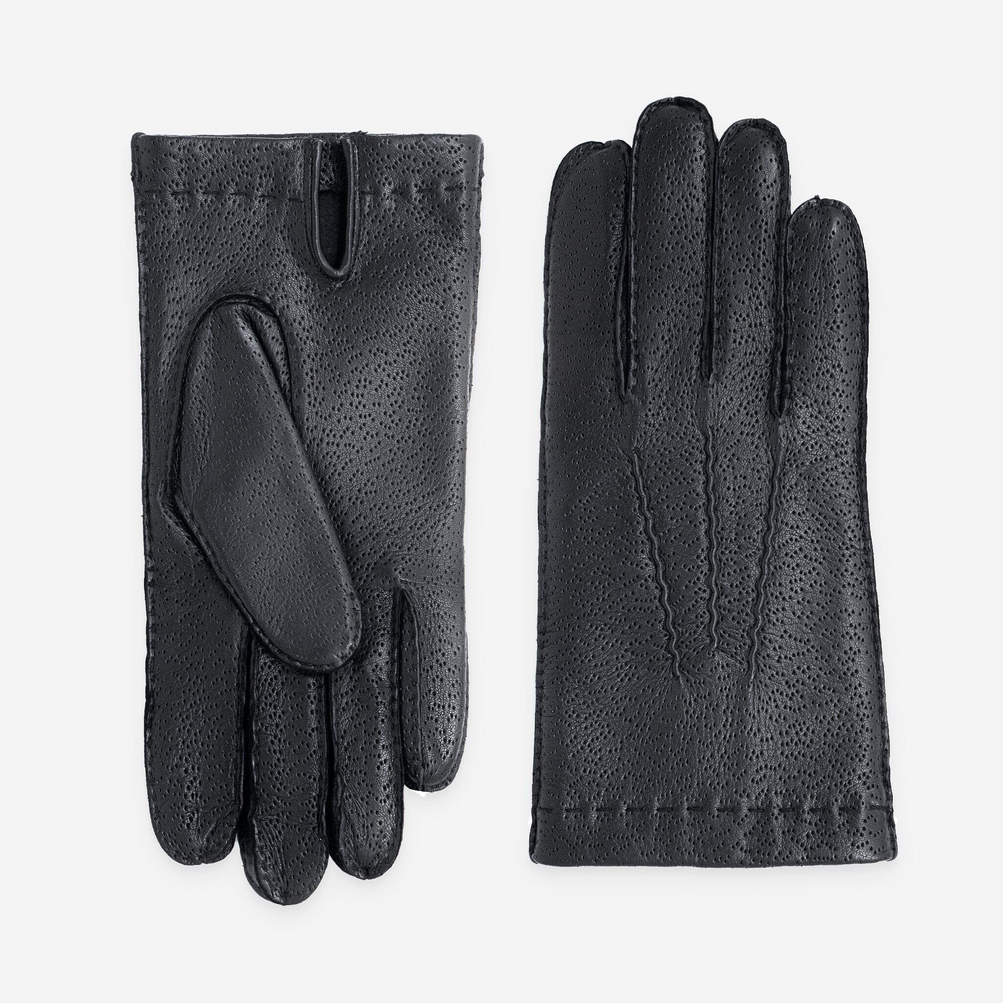 Gants cuir agneau-100% poliéster (polaire)-70047PO