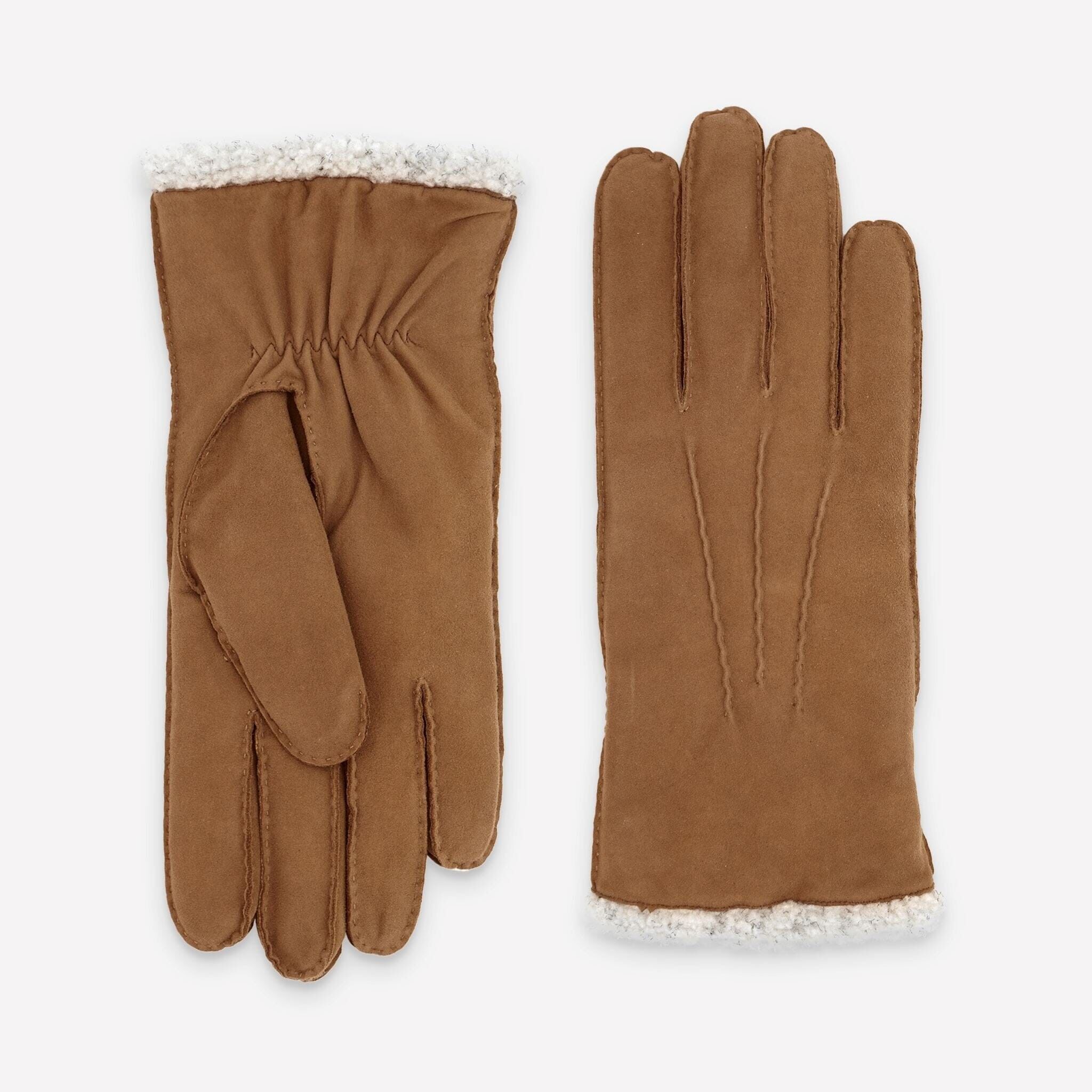 Gants cuero agneau suédé-100% poliéster-72093BE