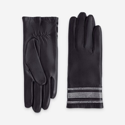 Gants cuir agneau-100% soie-21566SN