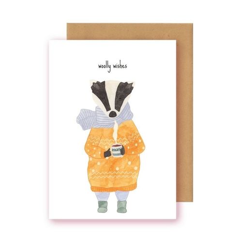Postkaart - woolly wishes