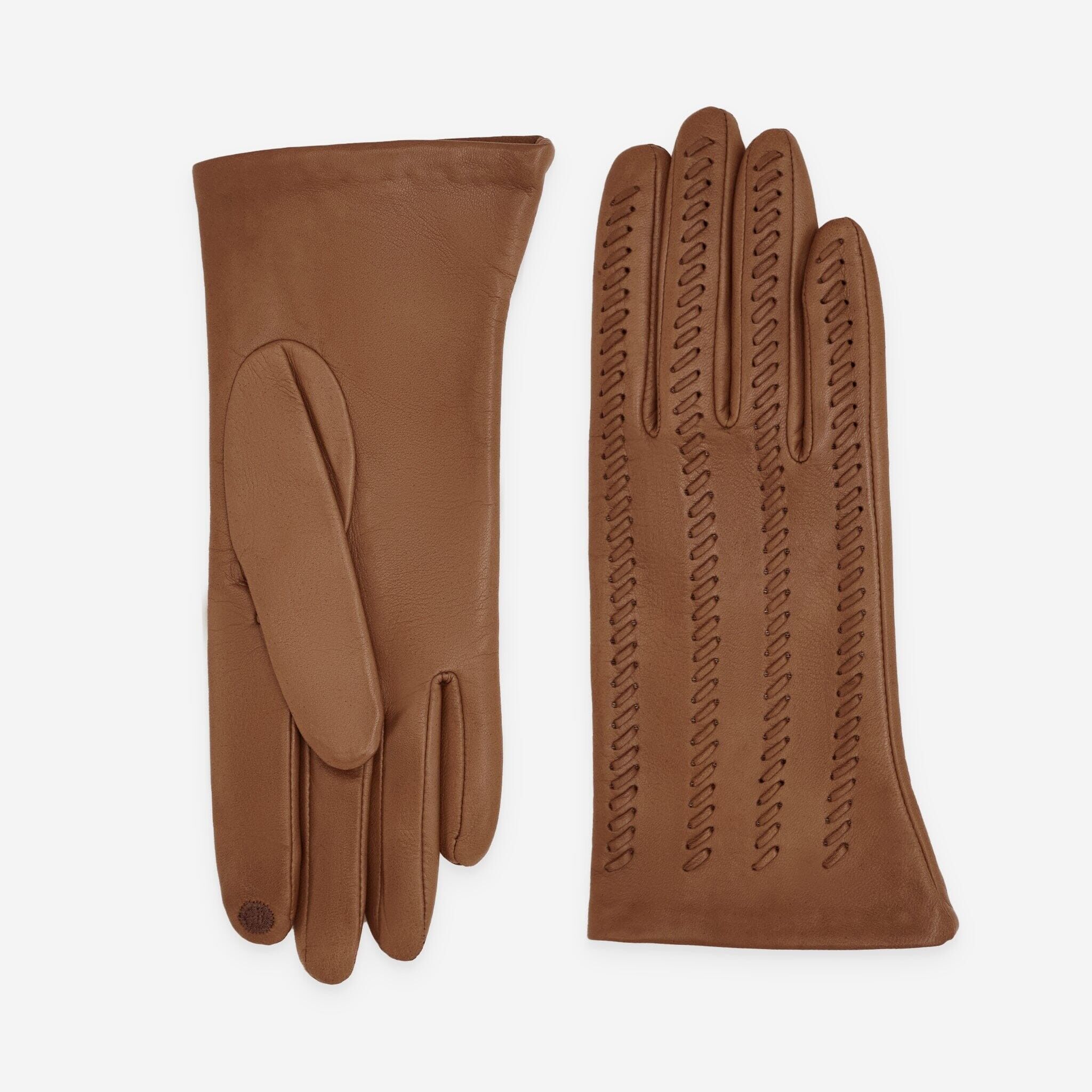 Gants cuir agneau-100% soie-Tactile-21604SN