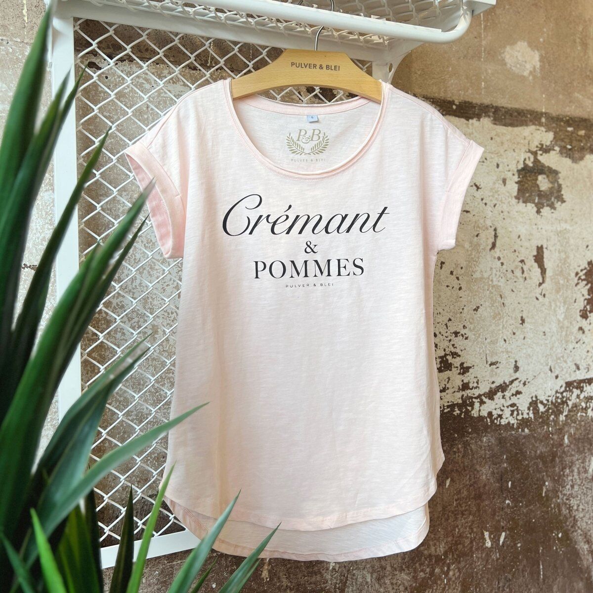 Crémant & Frites - T-Shirt Mode Rosé