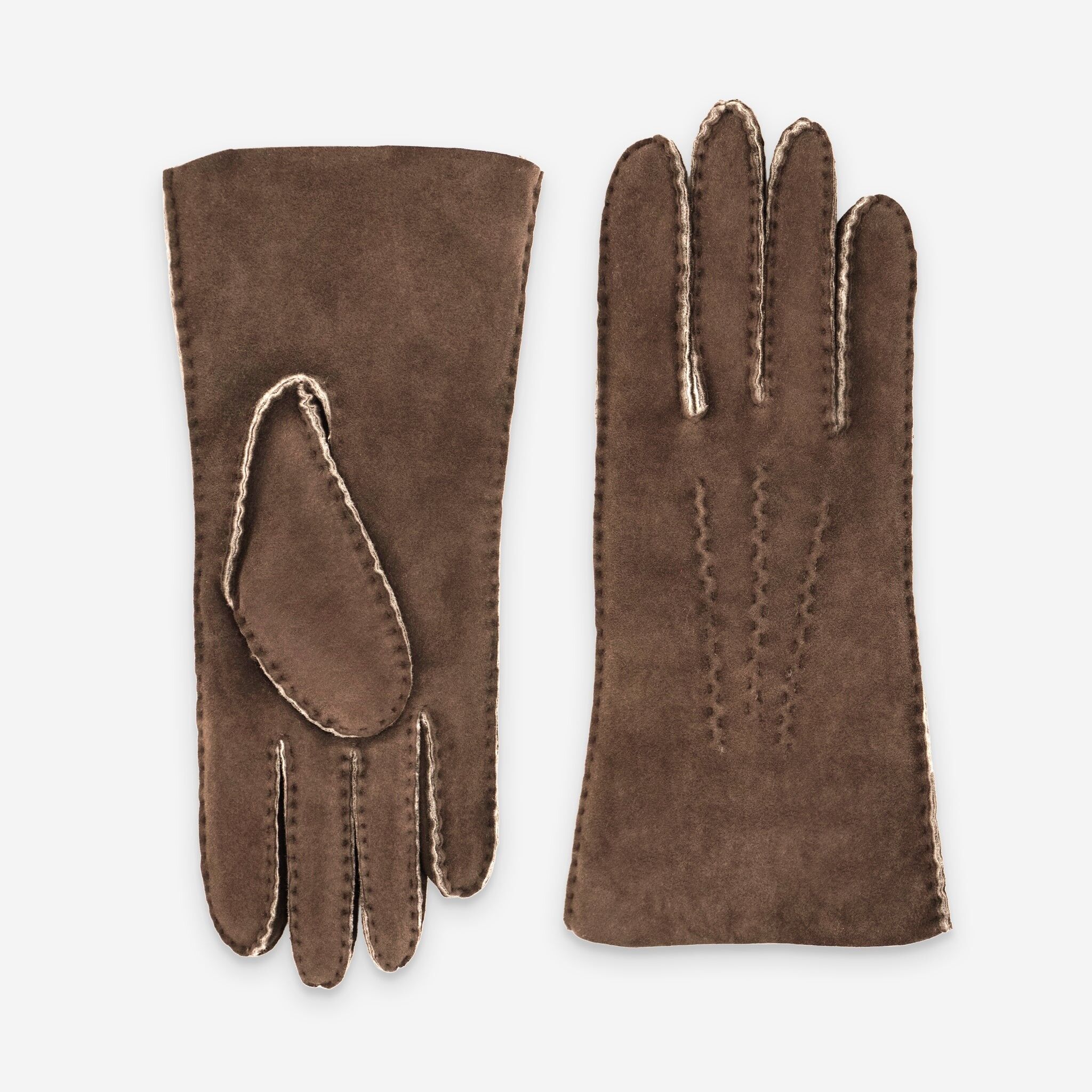 Gants cuir-100% ricci-mouton retourné-21154CU