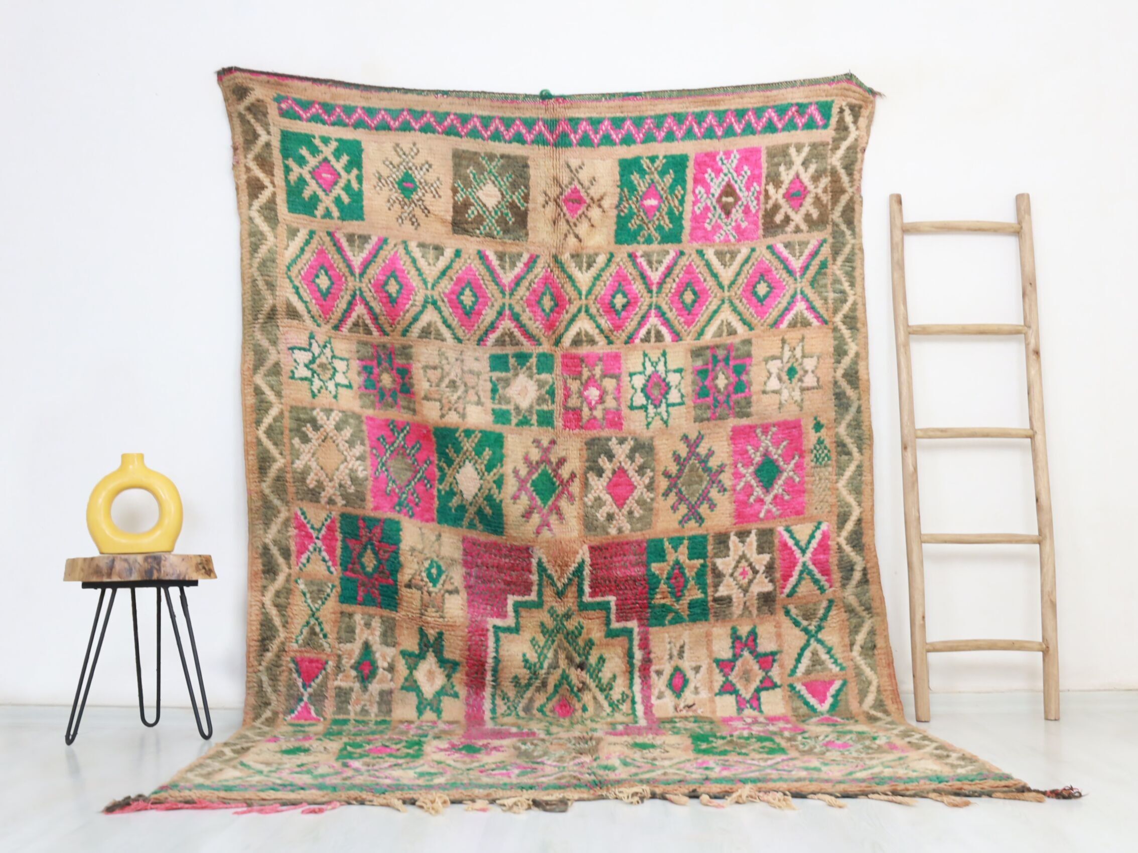 Tinireft Tappeto marocchino vintage 180 cm x 298 cm