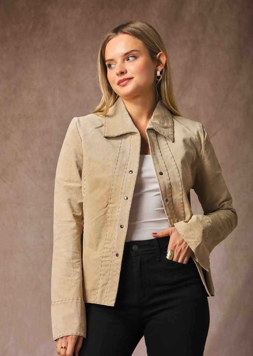 Giacca in pelle scamosciata - CEL-05