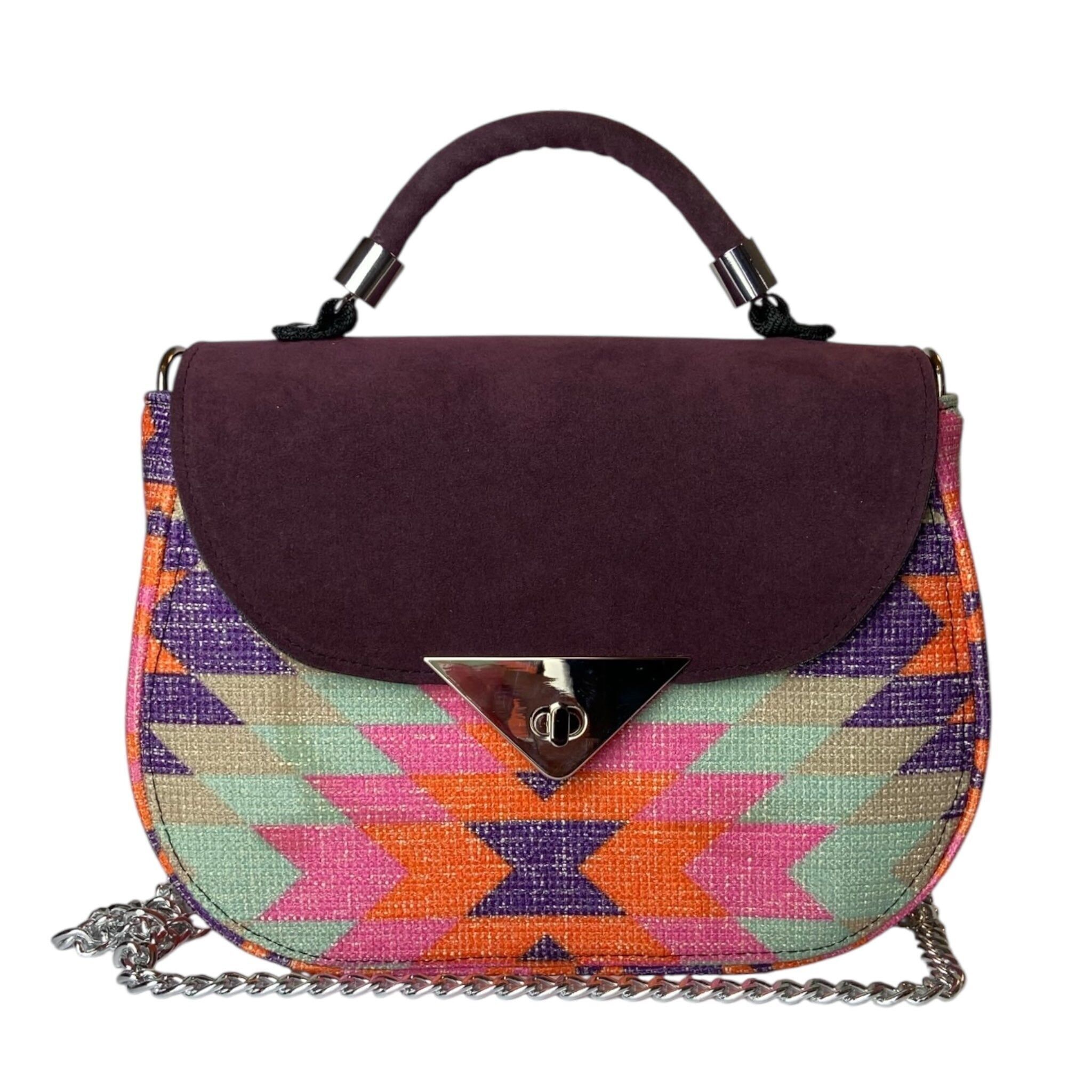Everyday Geometrica Bordeaux - Borsa donna a mano e tracolla