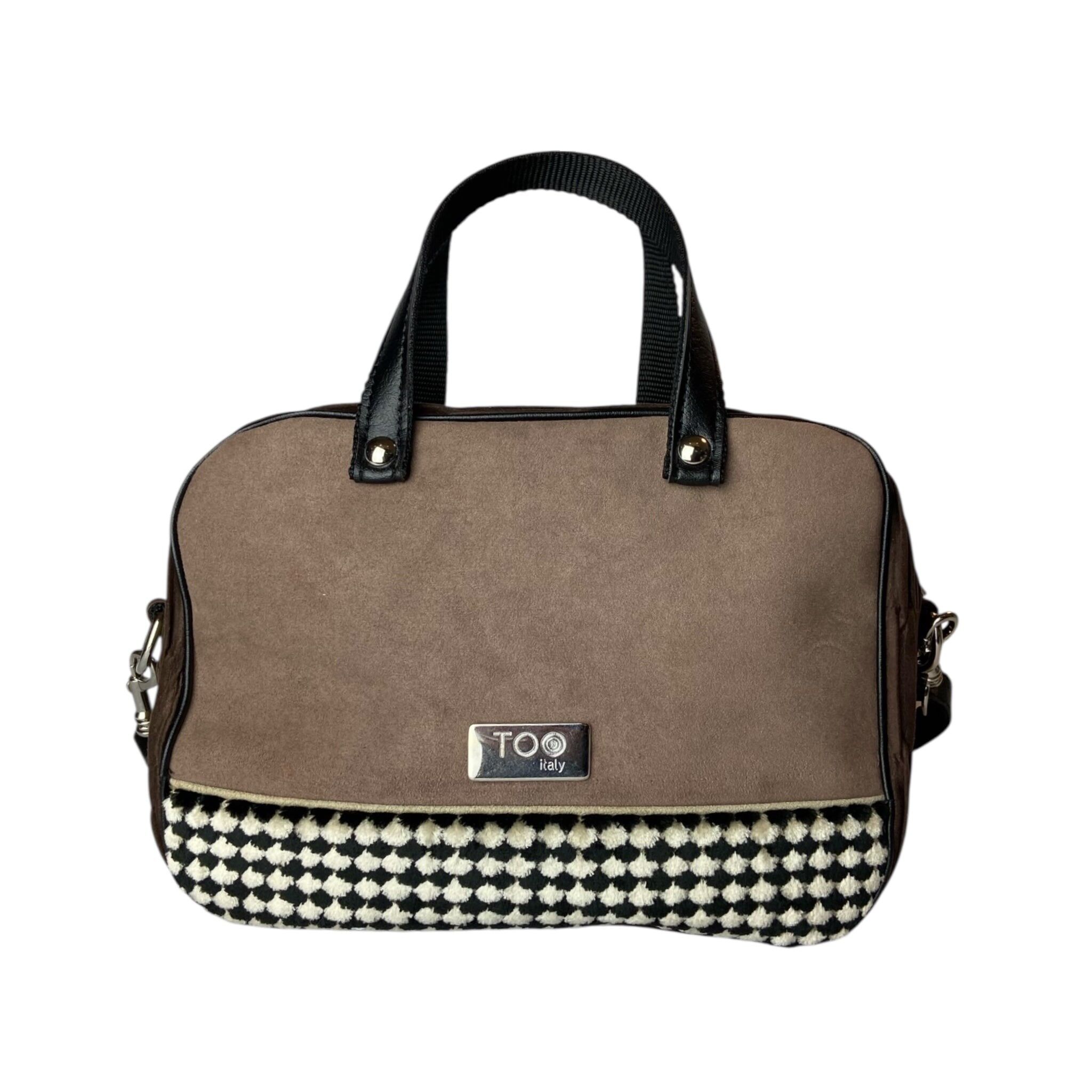 Camera Bag Pied de Poule - Damen Handtasche und Umhängetasche