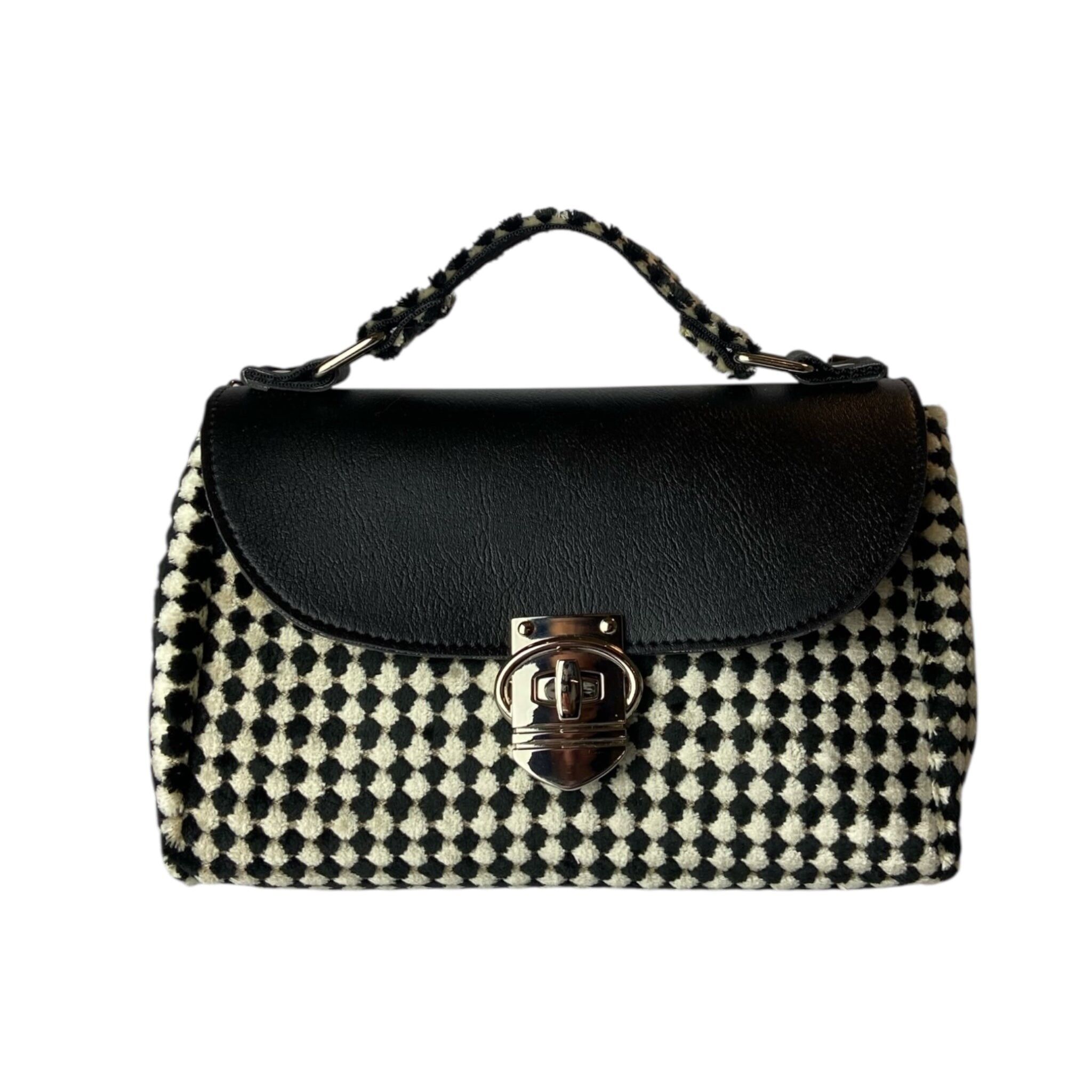 Mini Miura Houndstooth & Black - Damenhandtasche und Umhängetasche