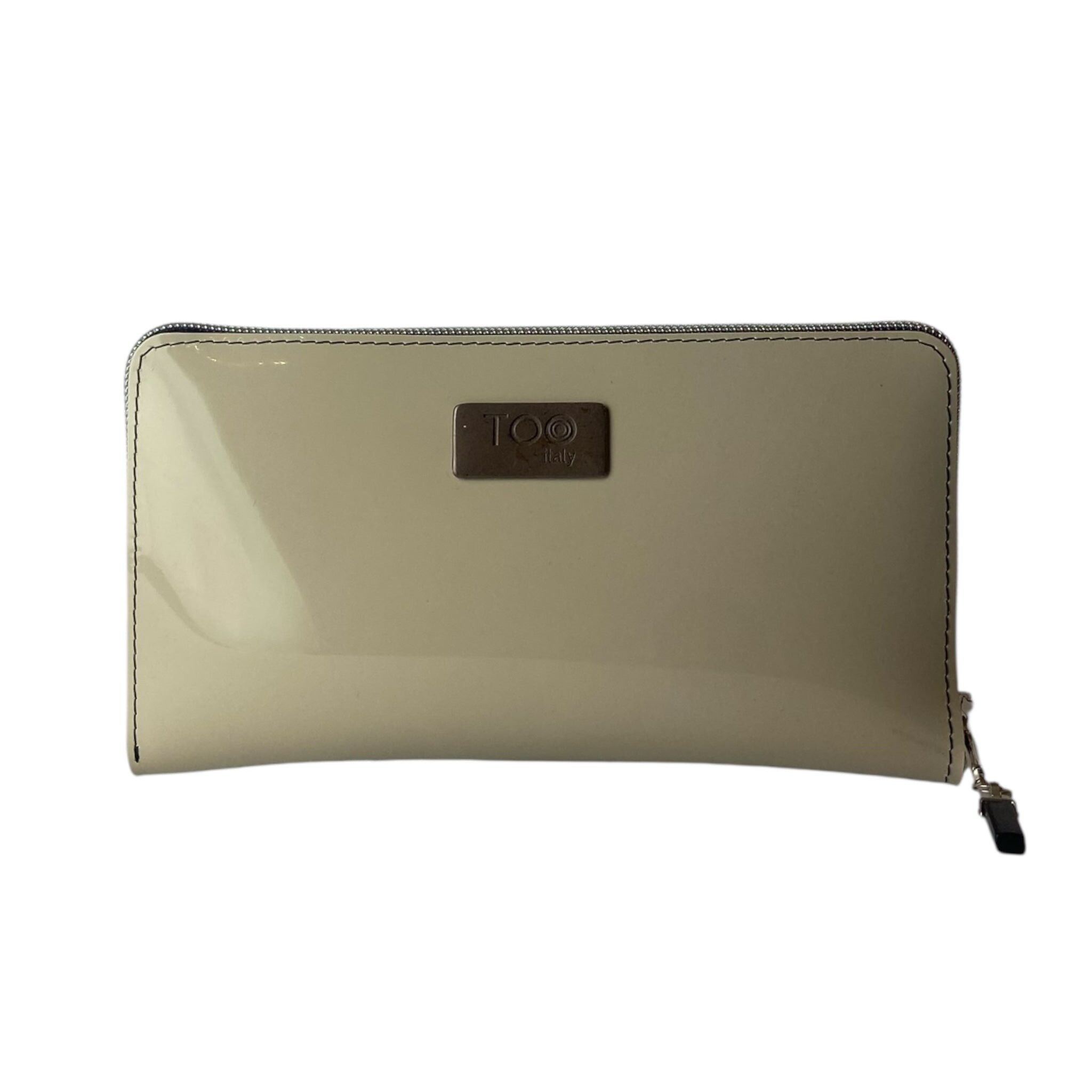 Maxi-Geldbörse in glänzendem Taubengrau – Damen-Geldbörse