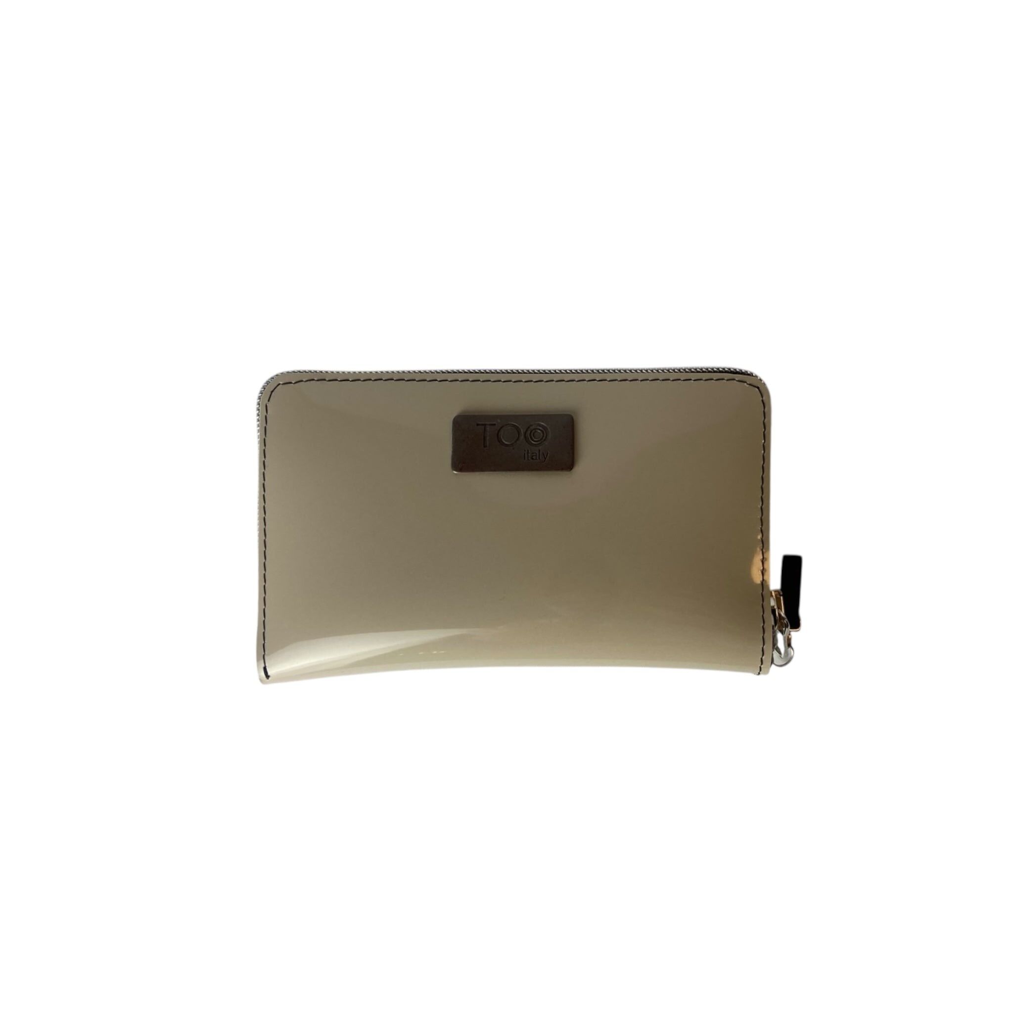 Mini-Geldbörse in glänzendem Taubengrau – Damen-Geldbörse