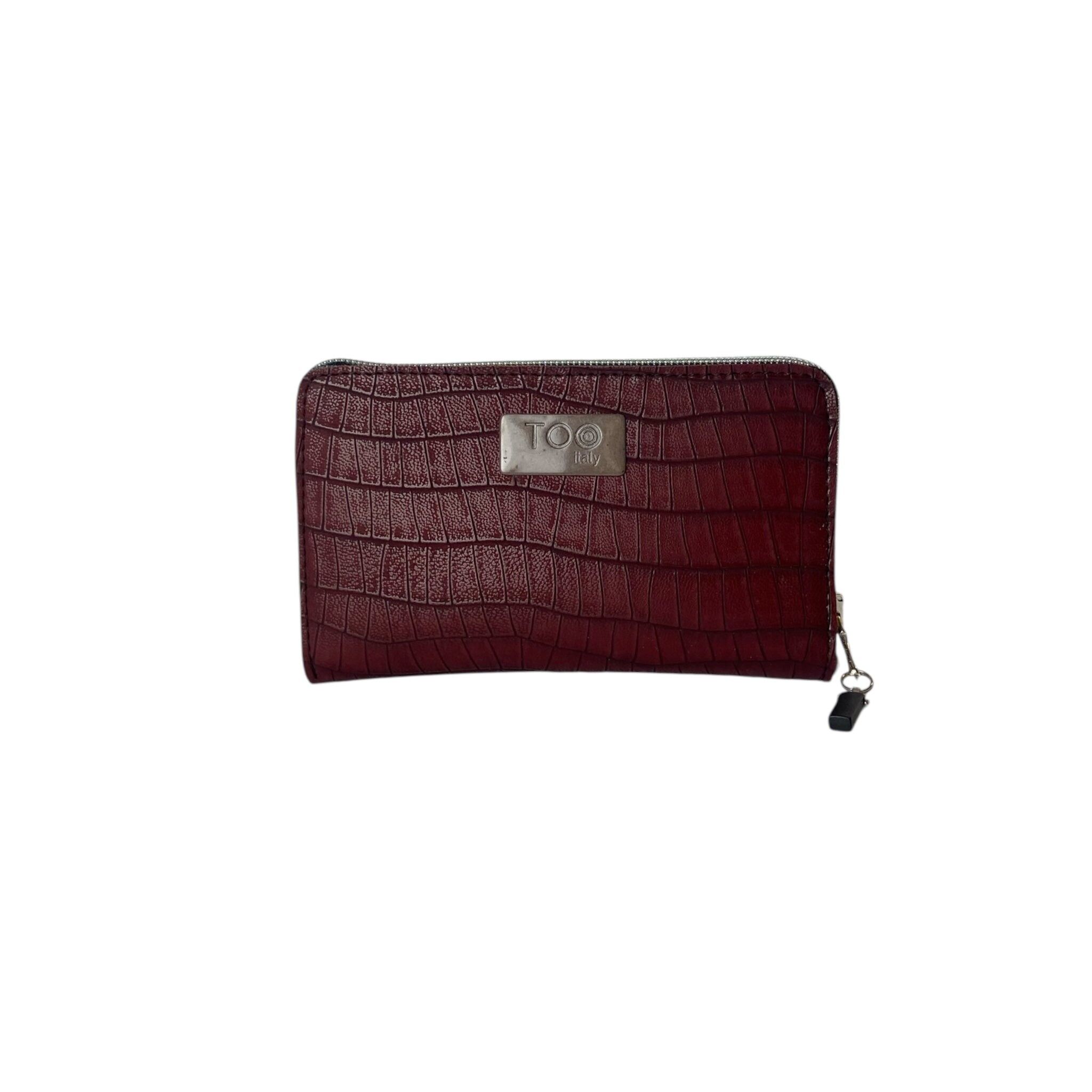 Mini-Geldbörse aus Bordeaux-Krokodil - Damen-Geldbörse