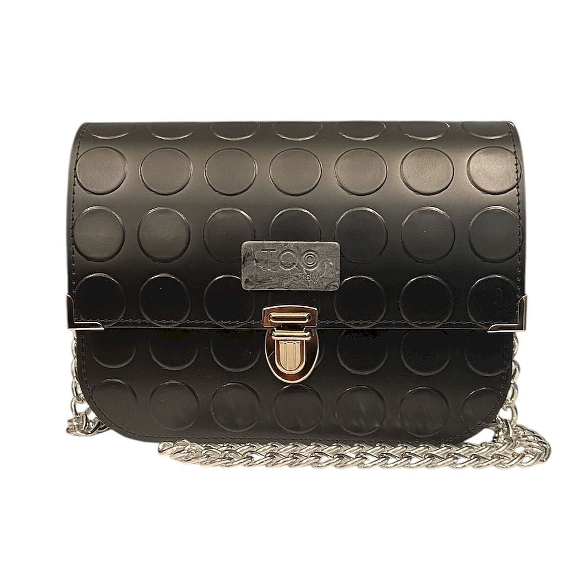 Chicca Maxi Bullonato - Damen-Umhängetasche aus Kunstleder