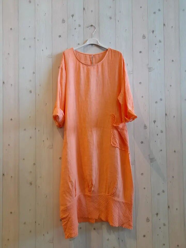 RIF 17320 ABITO IN LINO 100% CON UNA TASCA