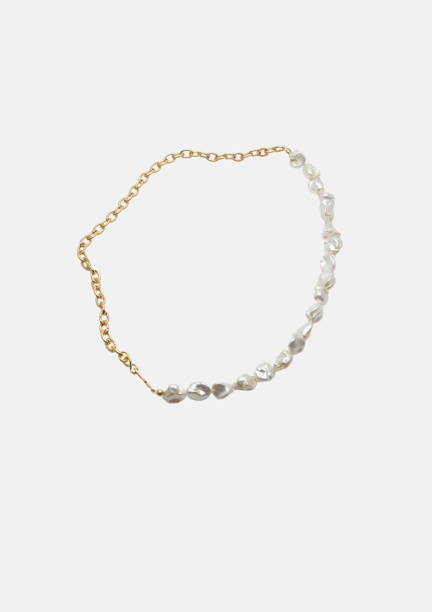 Ress two-material necklace