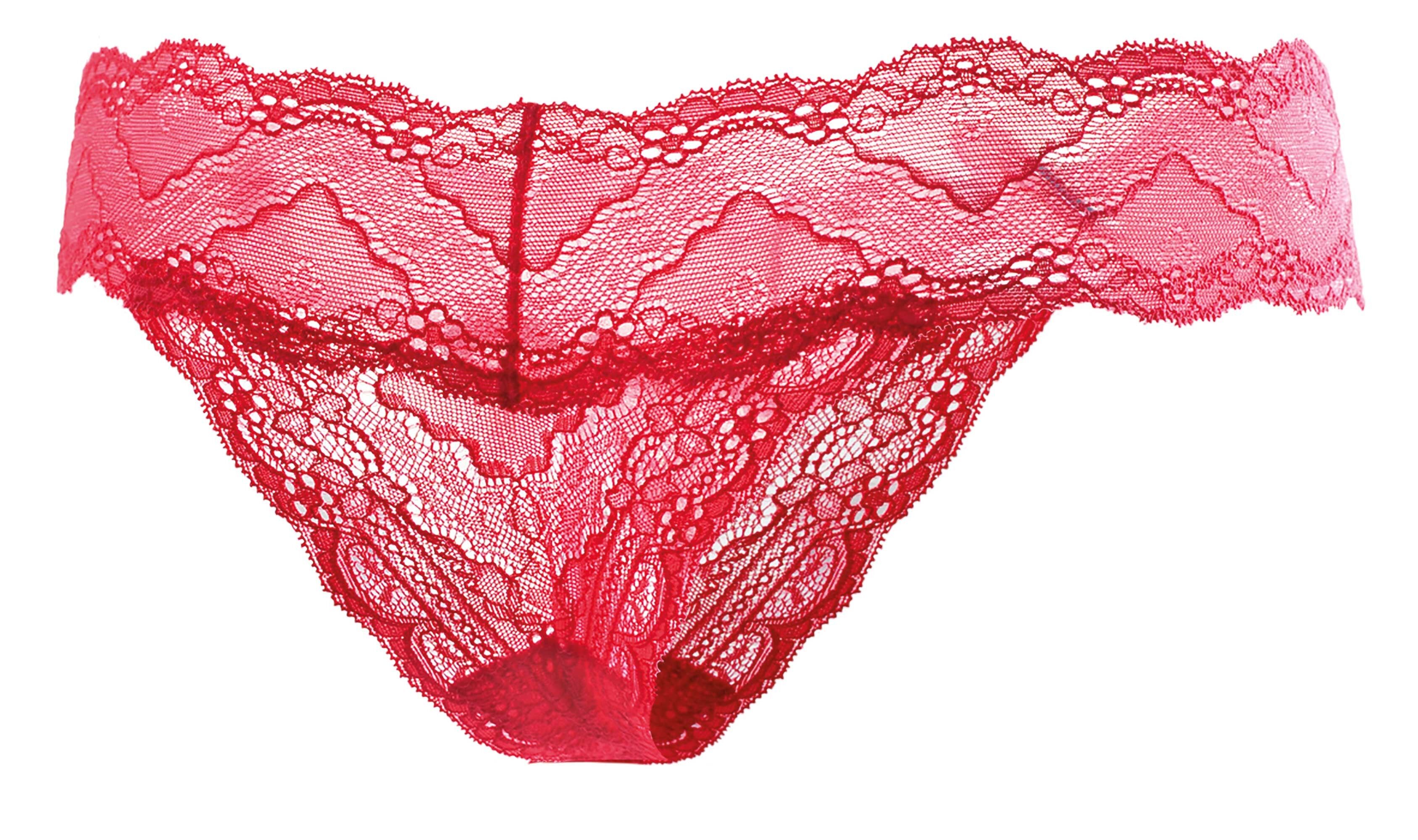 Farbiger brasilianischer Slip aus elastischer Spitze