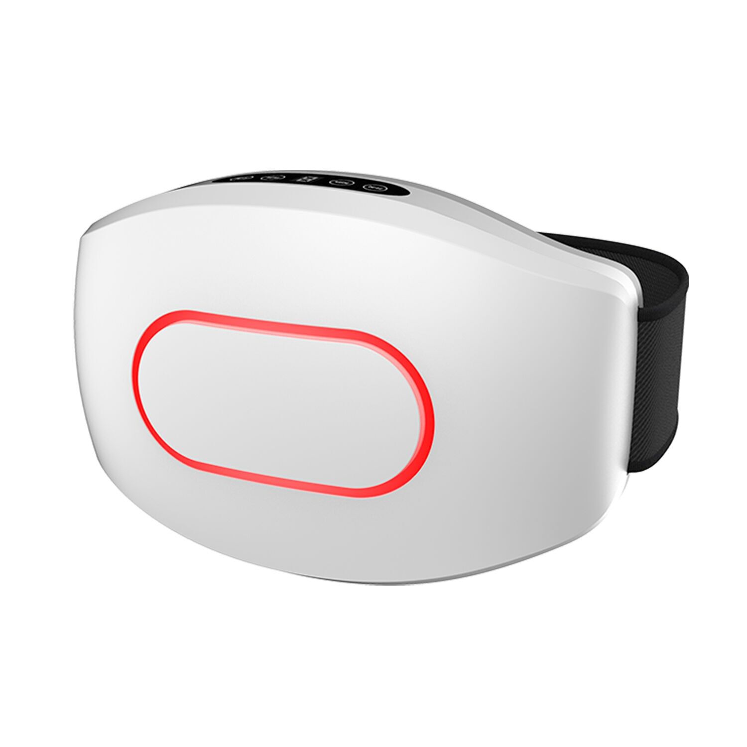 Cintura massaggiante per vita e addome con impacco caldo a 3 intensità e 2 livelli di potenza.Colore: Bianco