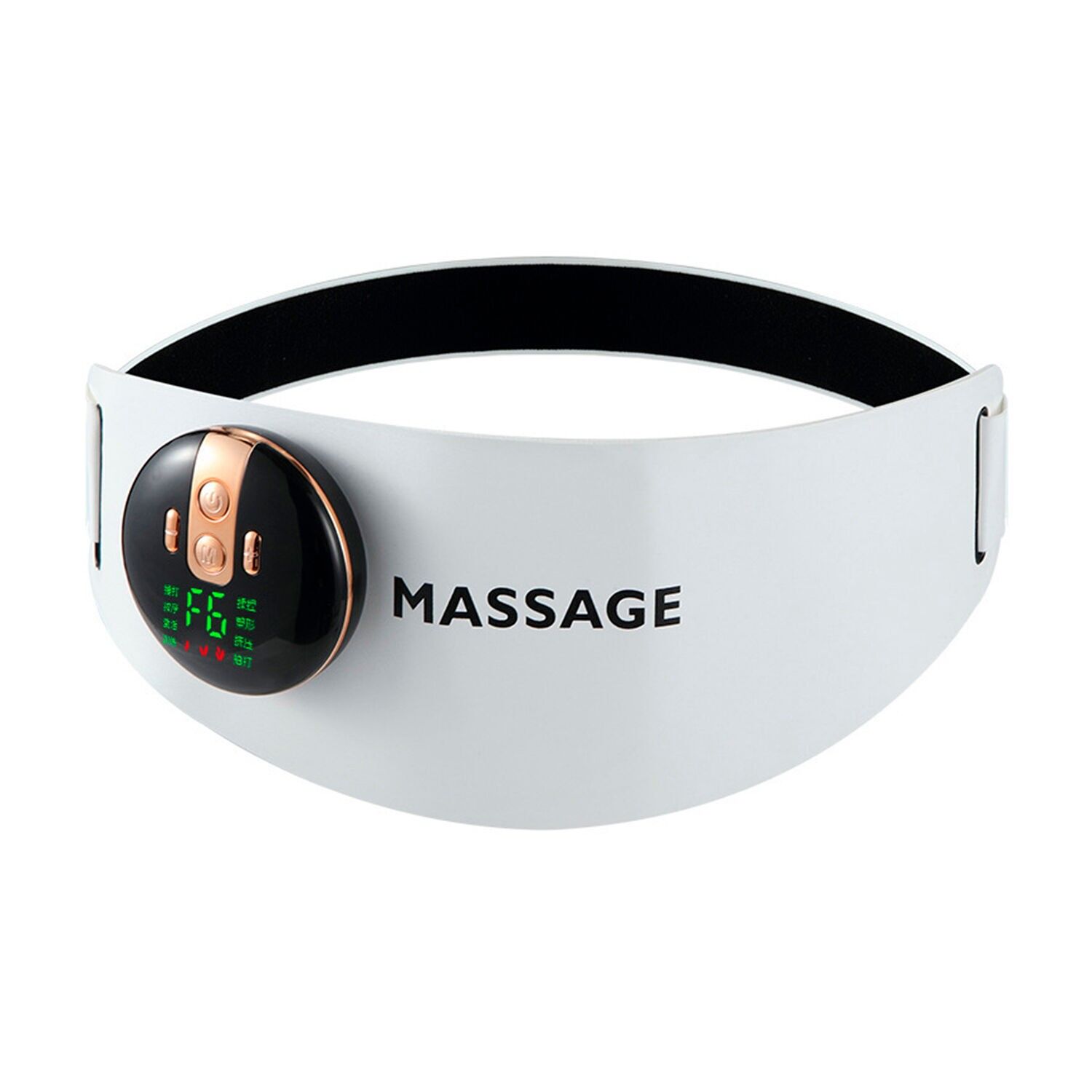 Cintura EMS con 3 intensità di calore, 8 modalità di massaggio e 9 livelli di potenza.Colore: Bianco