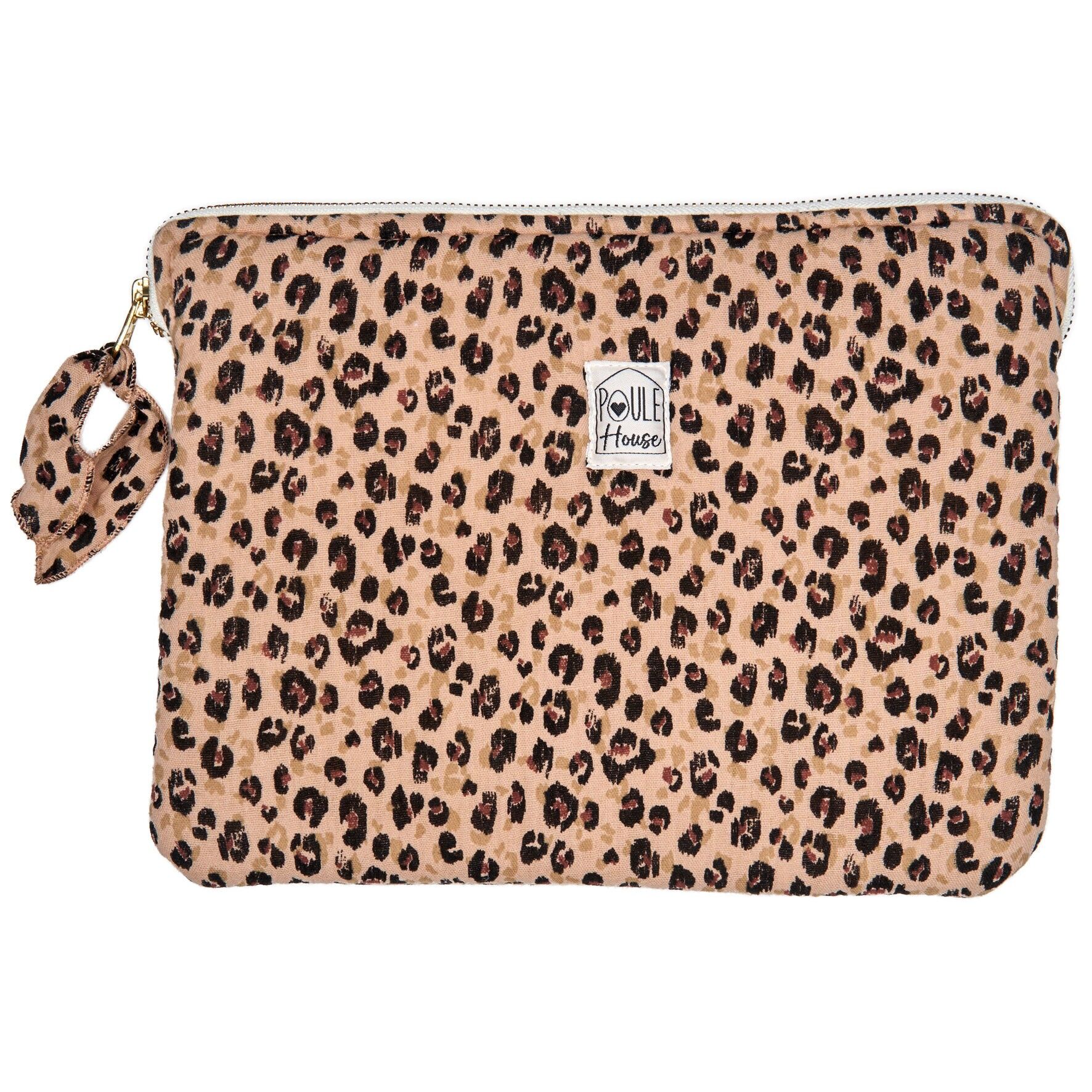Leopard print PC/tablet zipped pouch