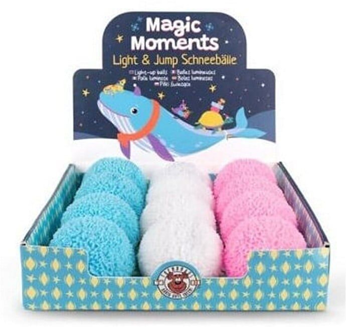 Moments Magiques - Ballon lumineux et sauteur (Ø 5 cm) Sortimente / 12