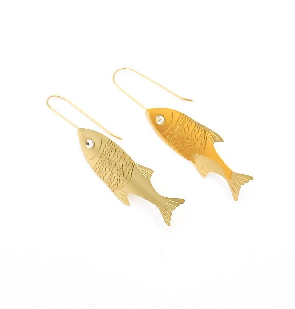 Stahlohrringe mit Fischmotiv