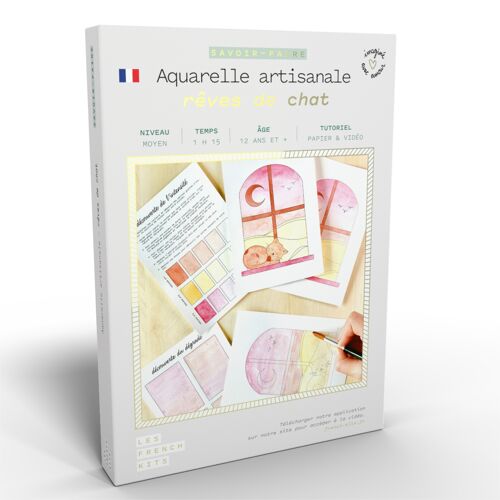 Kit Aquarelle Artisanale "Rêves de chat"