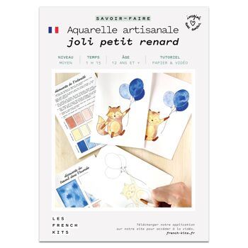 Kit Aquarelle Artisanale "Joli Petit Renard" 2