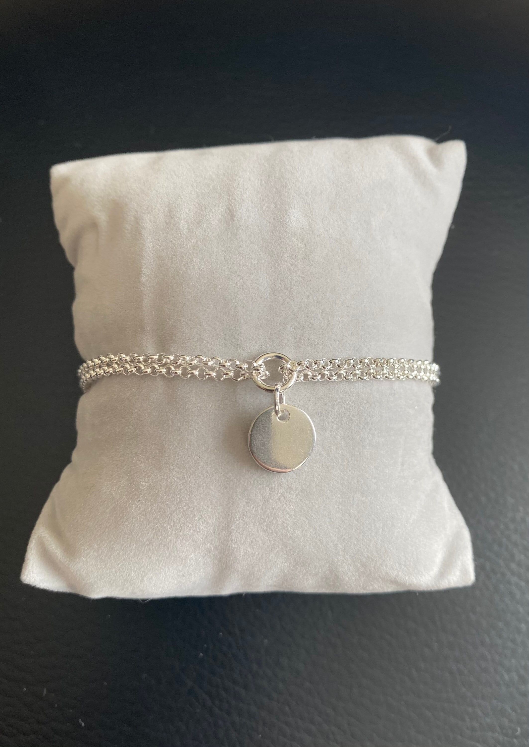 Kettenarmband und runde Minimedaille