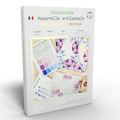 Kit acquerello fatto a mano "Bellissimi anemoni"